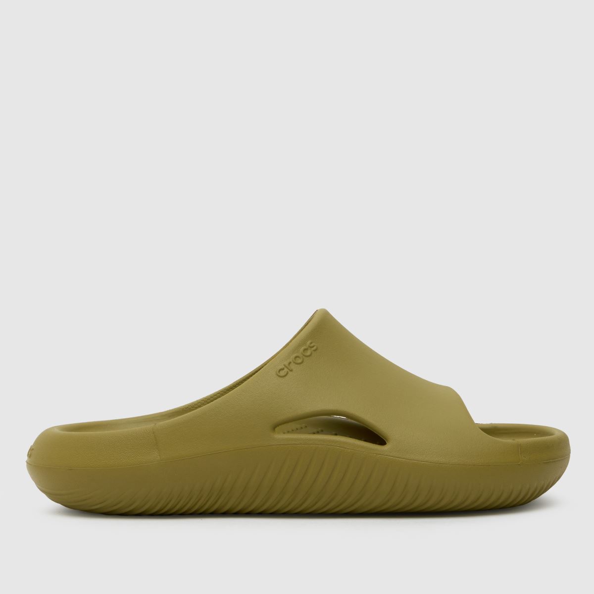 Crocs Mellow Slide szandál khaki színben