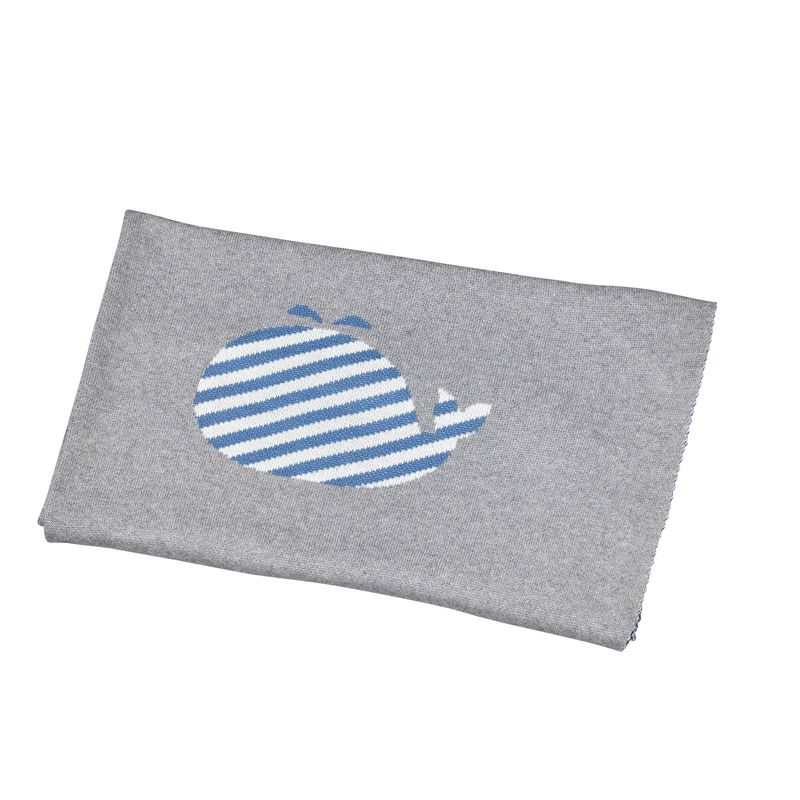 Couverture maille Blue baleine