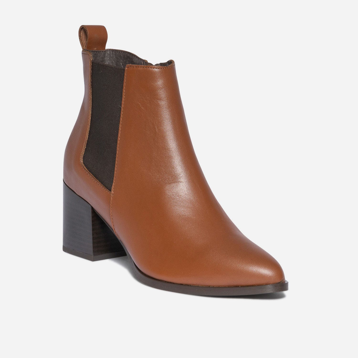 Boots TEXTO cognac éco-conçu en cuir