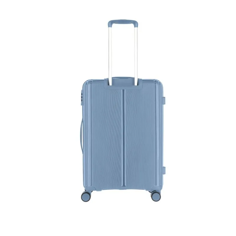 Travelite VAKA Trolley M mit 4 Rollen - Blaugrau