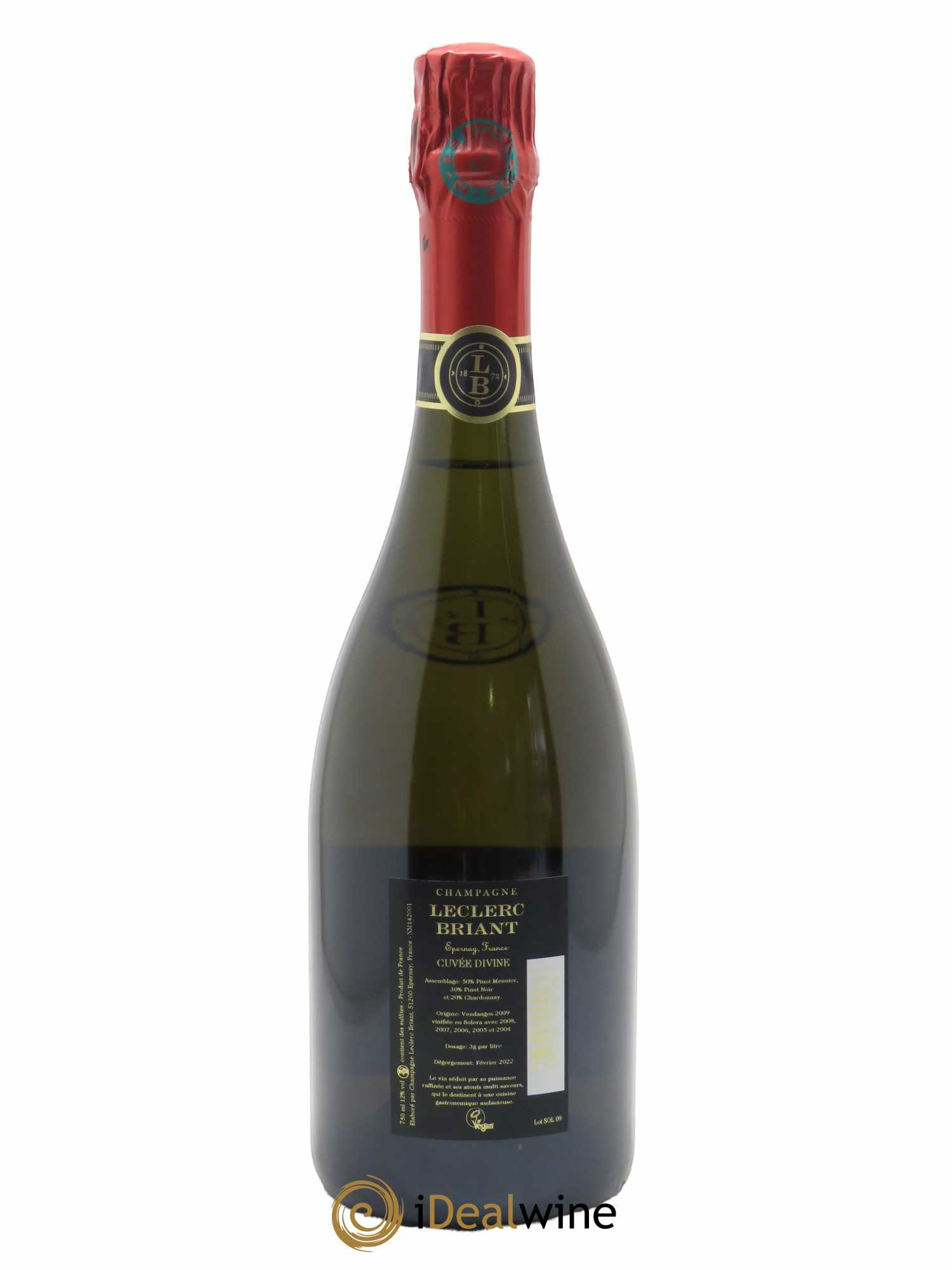 Cuvée Divine en Solera Extra Brut Leclerc Briant   - Lot de 1 Bouteille