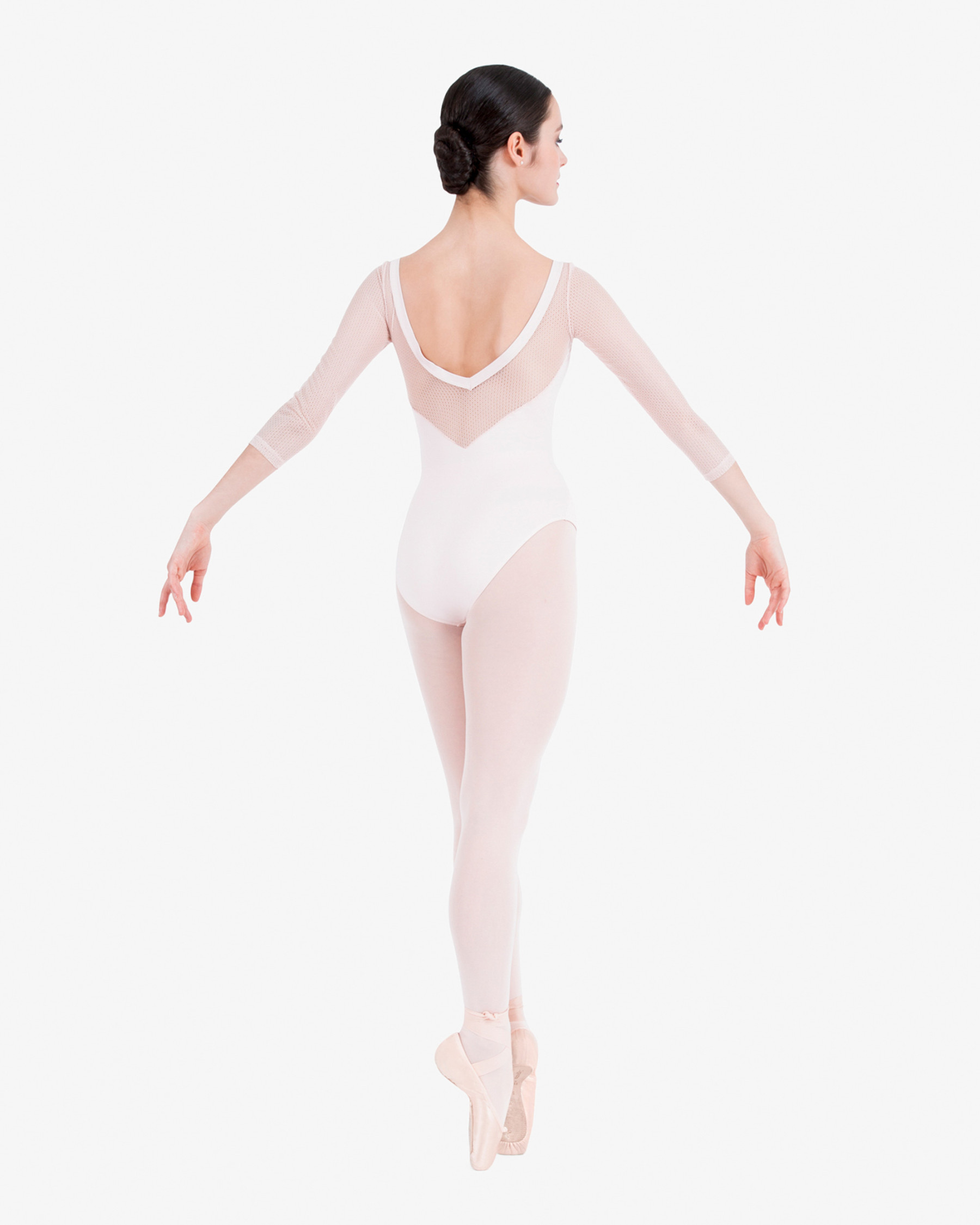 3/4 sleeves leotard with lace