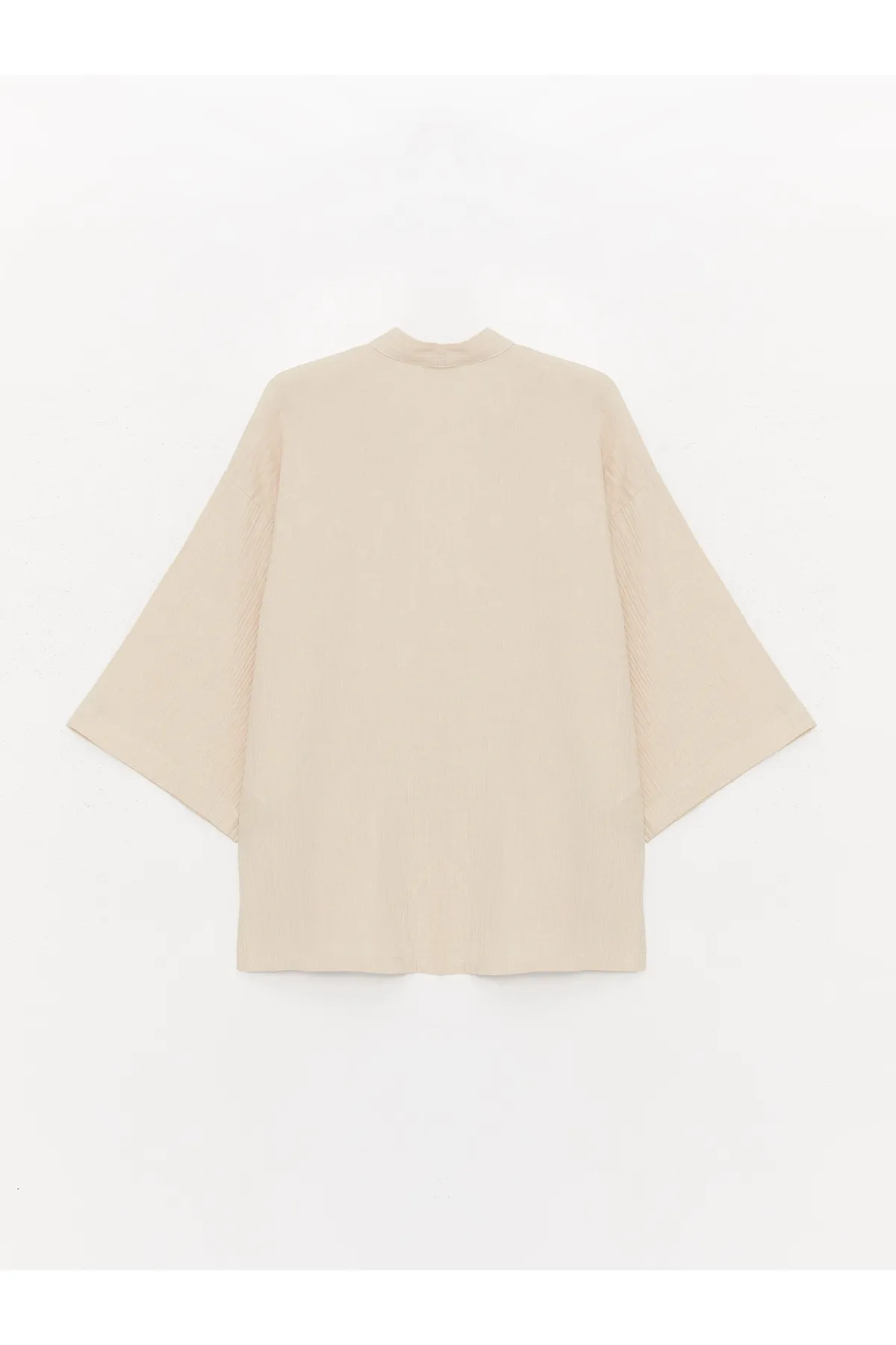 LC Waikiki  Damen-Kimono aus einfarbigem Musselin mit Schalkragen