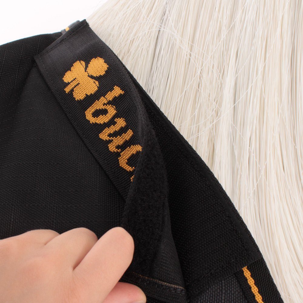 Bucas Pferde-Regendecke Bucas Irish Turnout Light 50g + Neck Set 1200D - black/gold