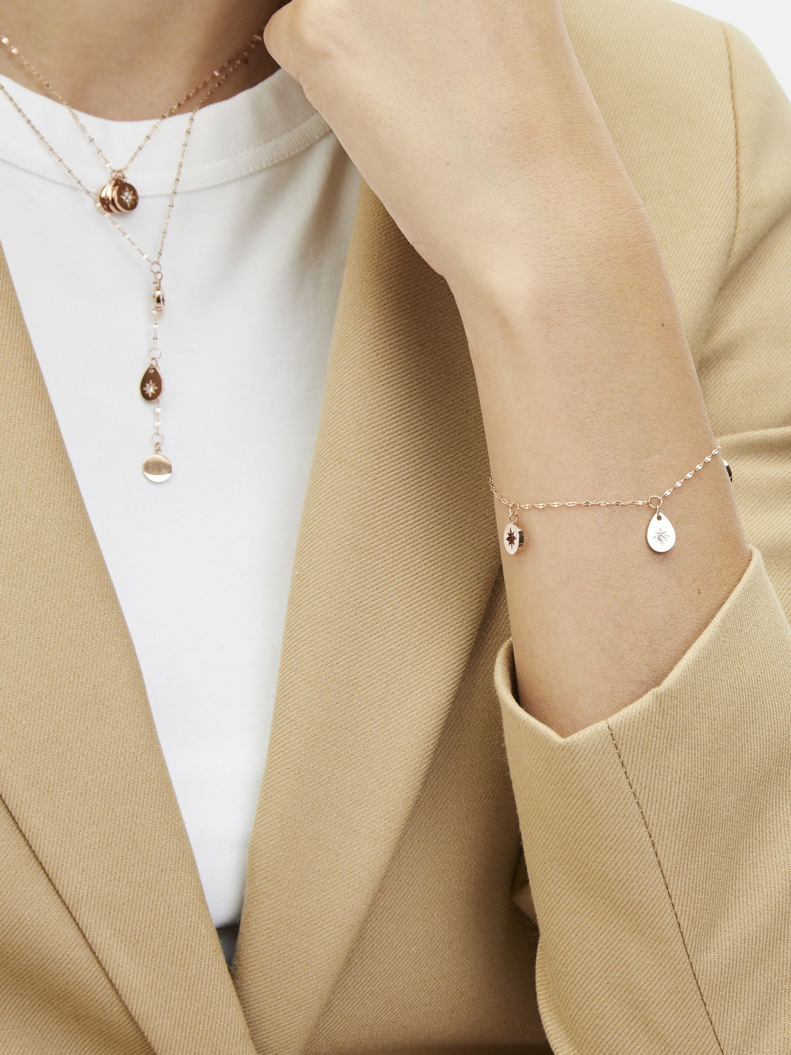 Bracelets - or rose