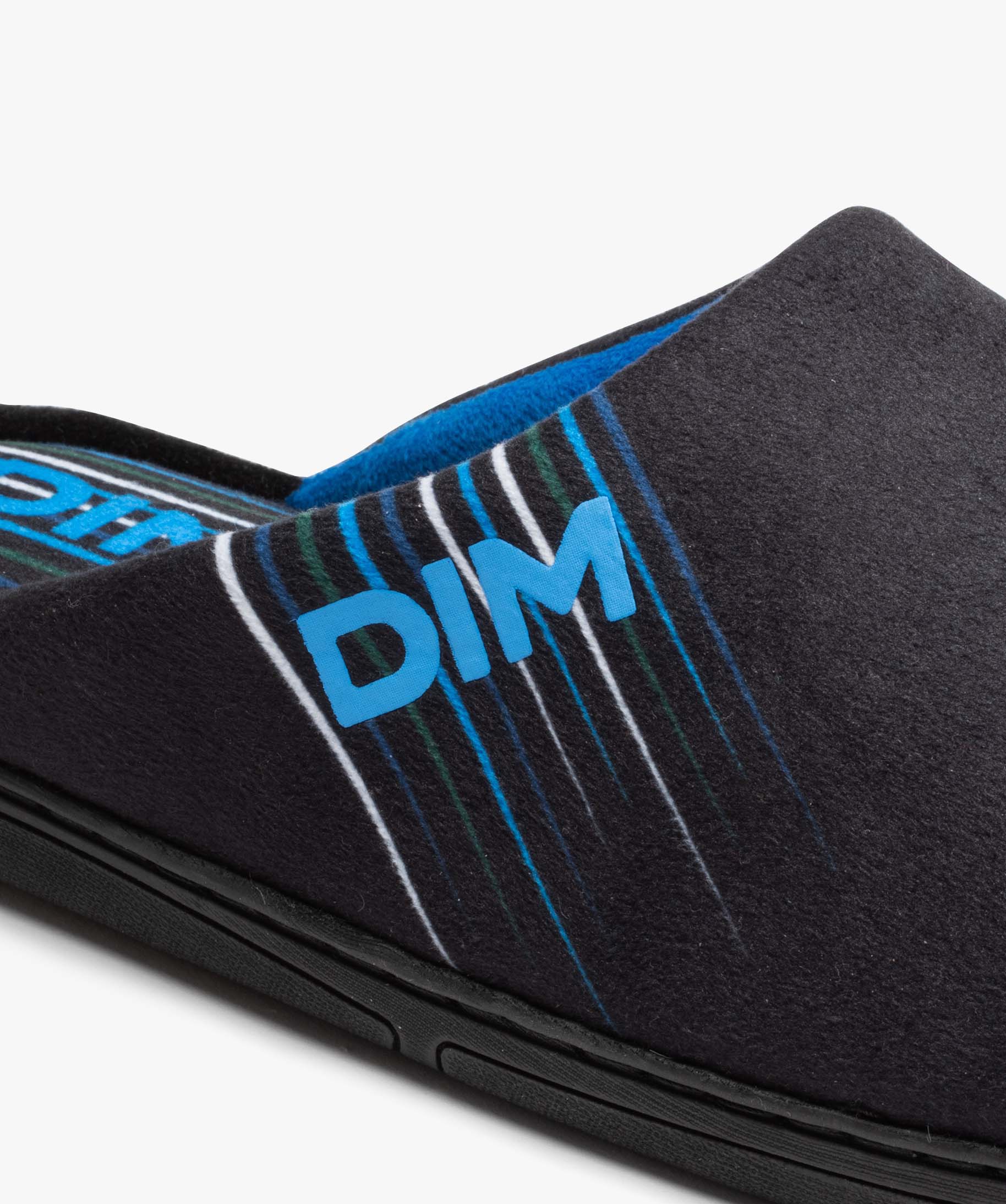 Chaussons homme mules tout confort en velours - DIM bleu | GEMO