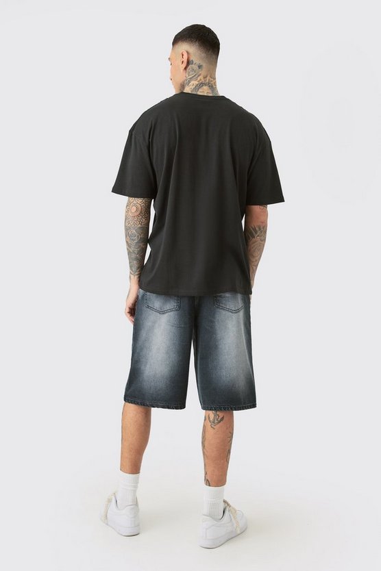 Tall Oversize T-Shirt mit Pour Homme Schlagenprint