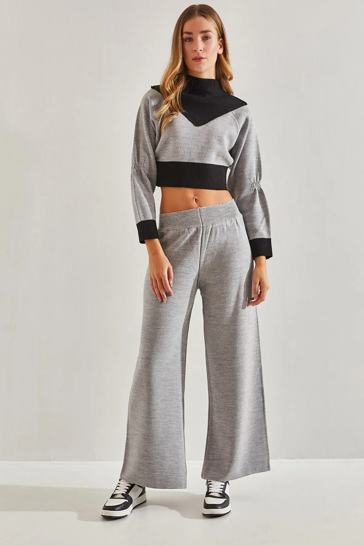 Bianco Lucci  Damen-Set aus Strickoberteil und Unterteil