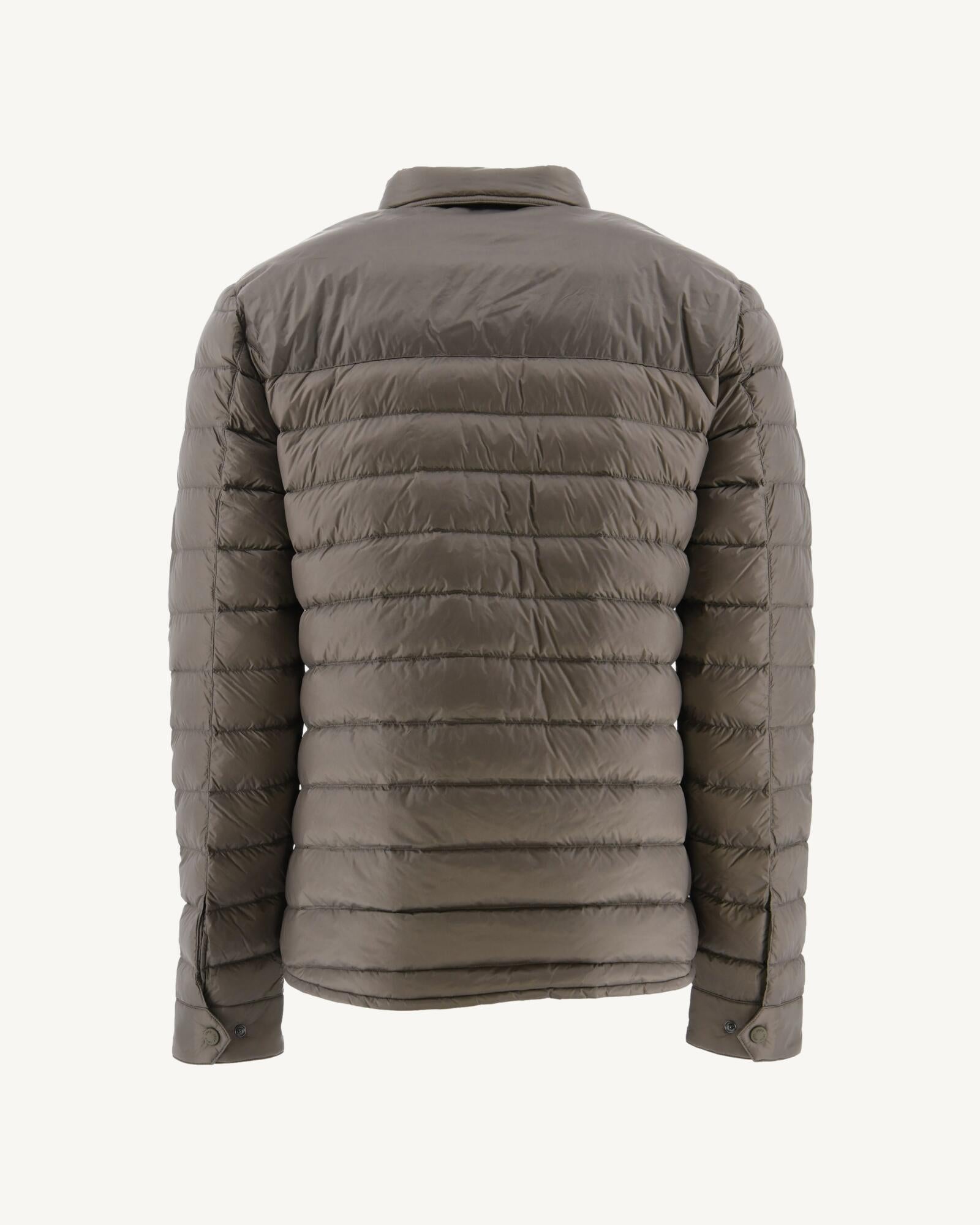 Doudoune légère col chemise Taupe Cris
