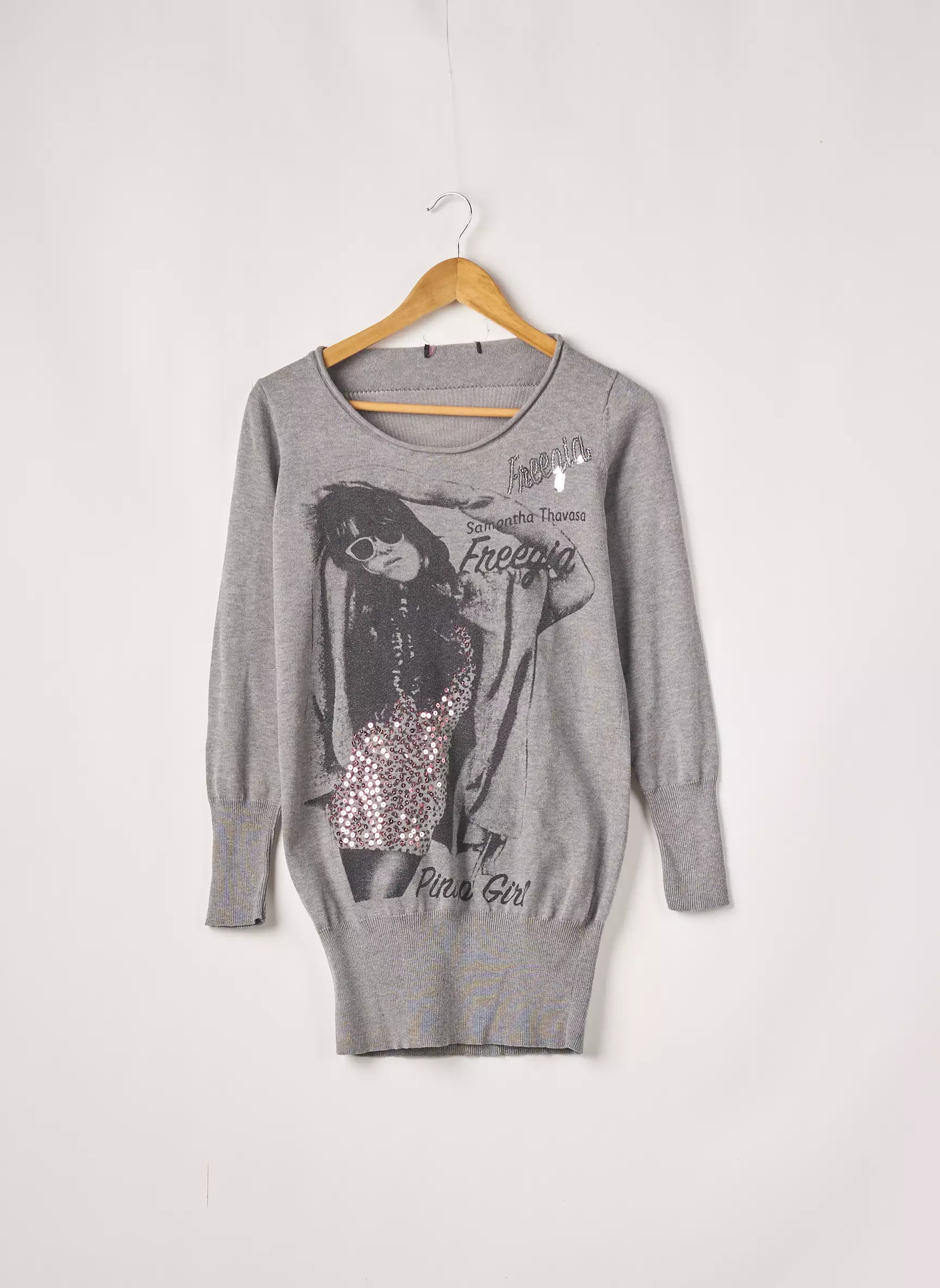 Sans Marque Pull Tuniques Femme couleur gris