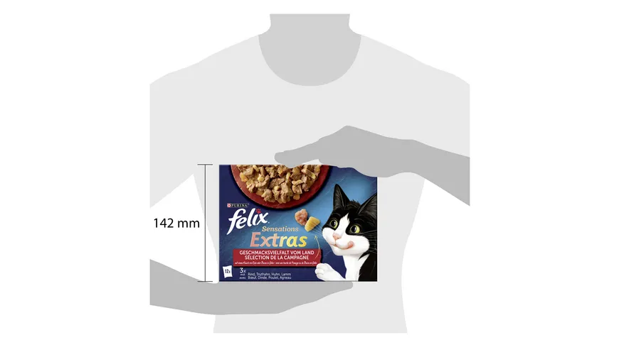 PURINA FELIX Sensations Extras in Gelee Geschmacksvielfalt vom Land Katzennassfutter 1020 g