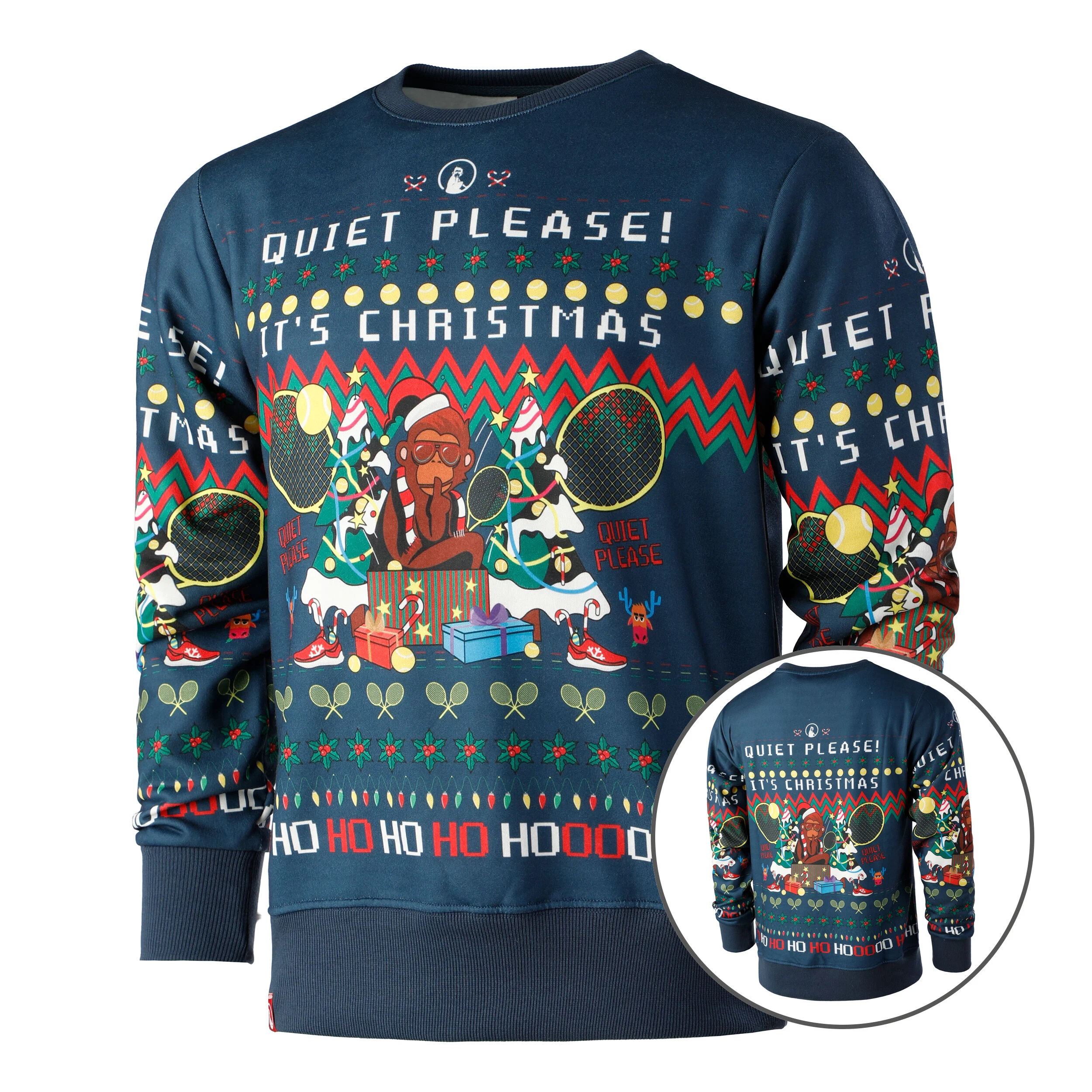 Ugly Christmas Sweatshirt Herren - Dunkelblau, Mehrfarbig
