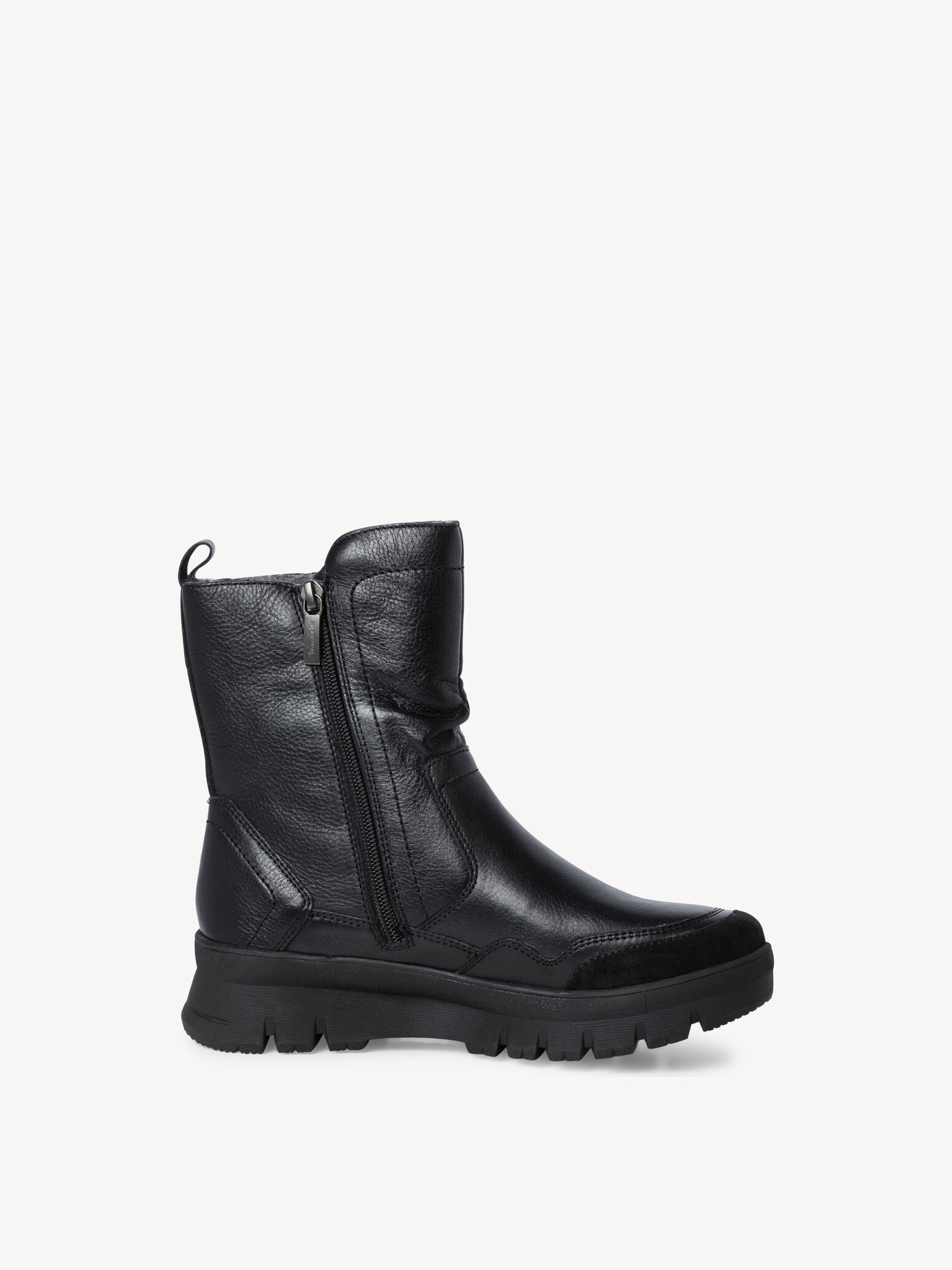 Bottine en cuir - noir