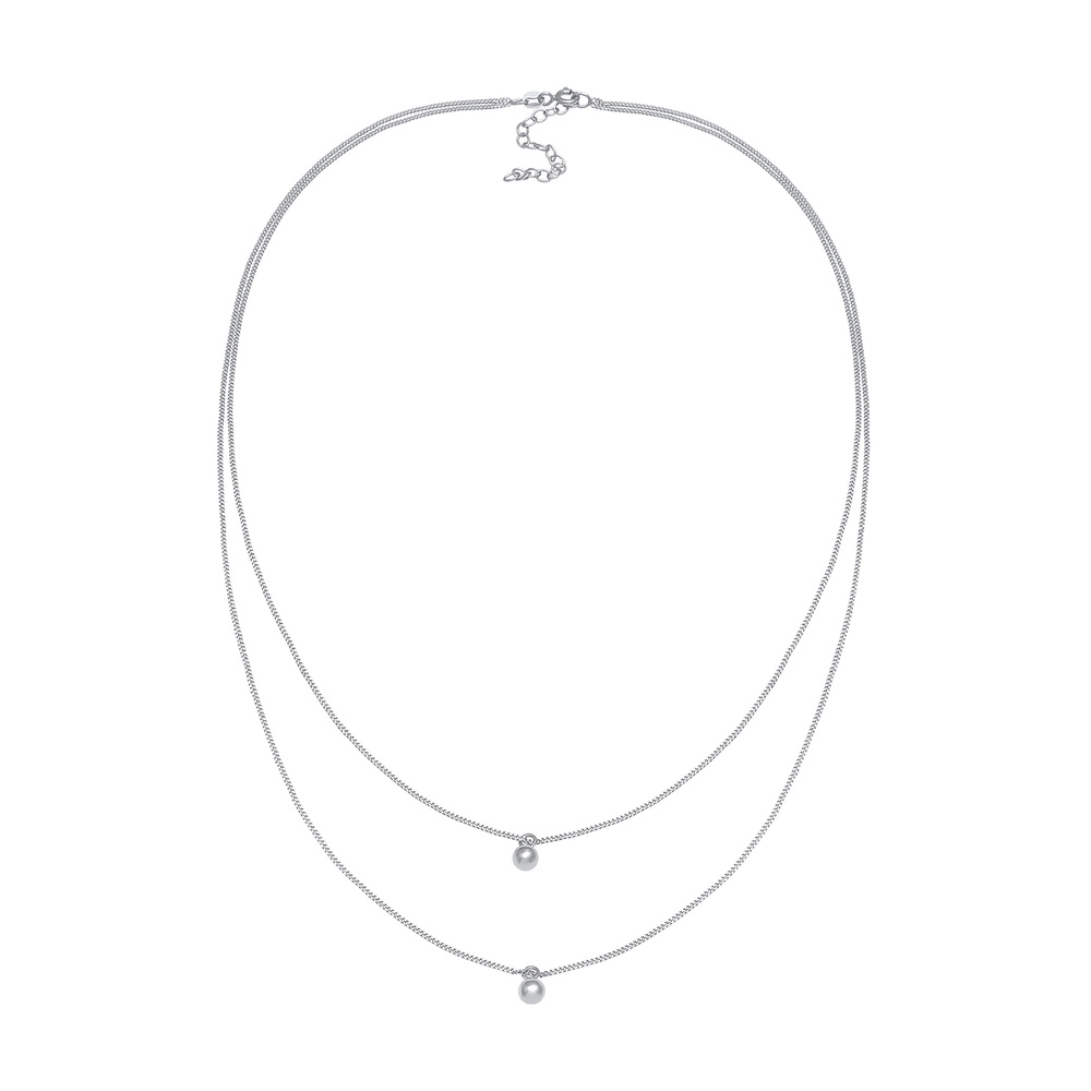 Elli Elli Collier Pendentif de boule pour dames Chaîne Panzerkette Tendance minimale d collier