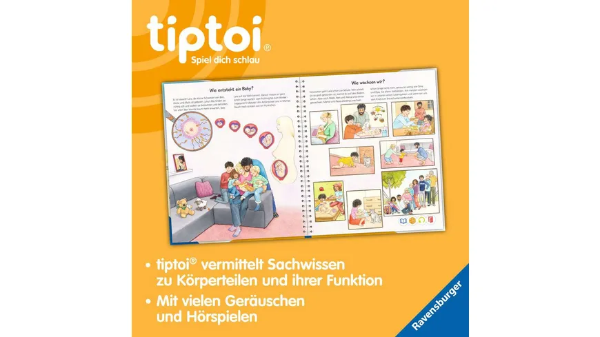Ravensburger tiptoi - Wieso? Weshalb? Warum? Alles über den Körper, In Sachwissen eintauchen