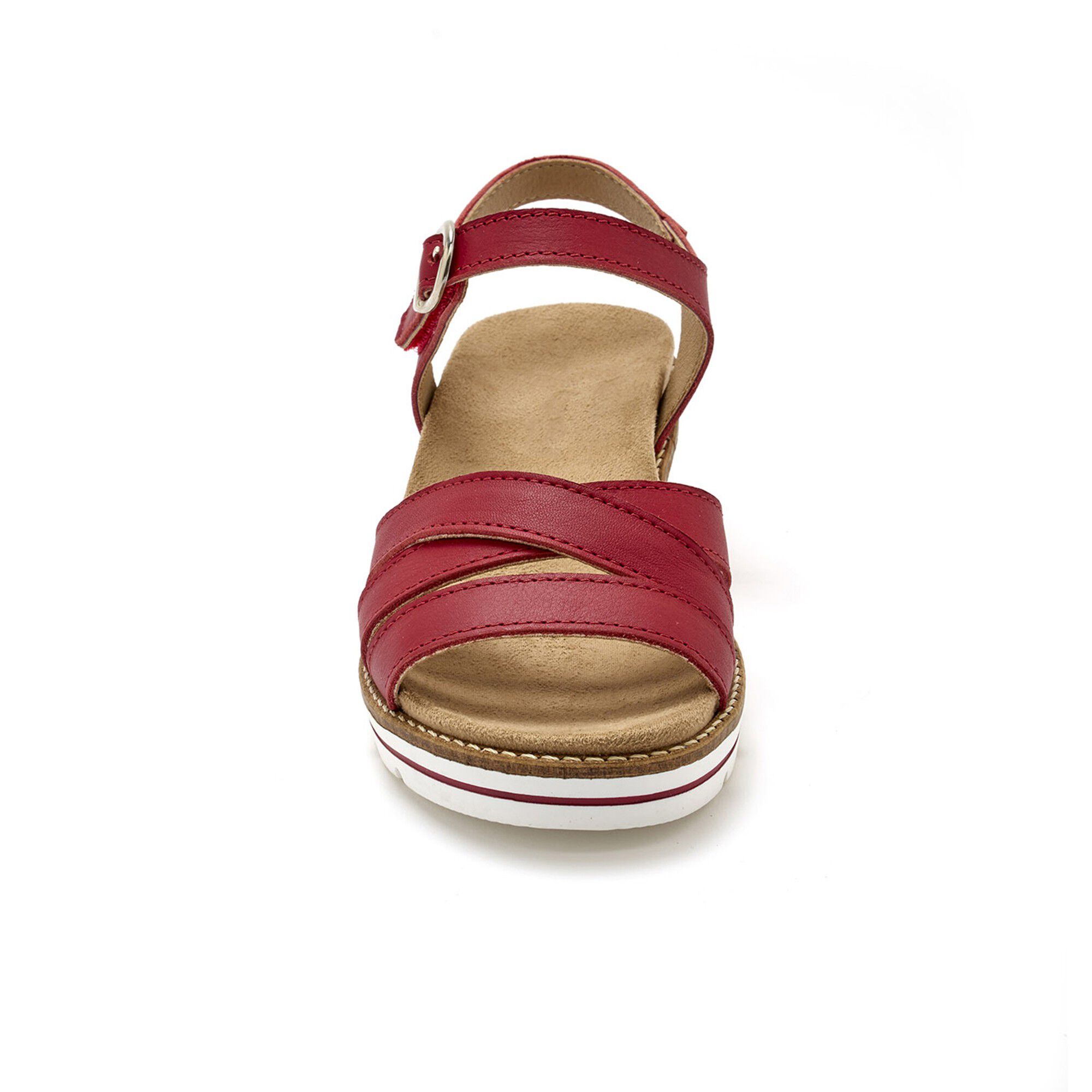 Sandales cuir brides croisées