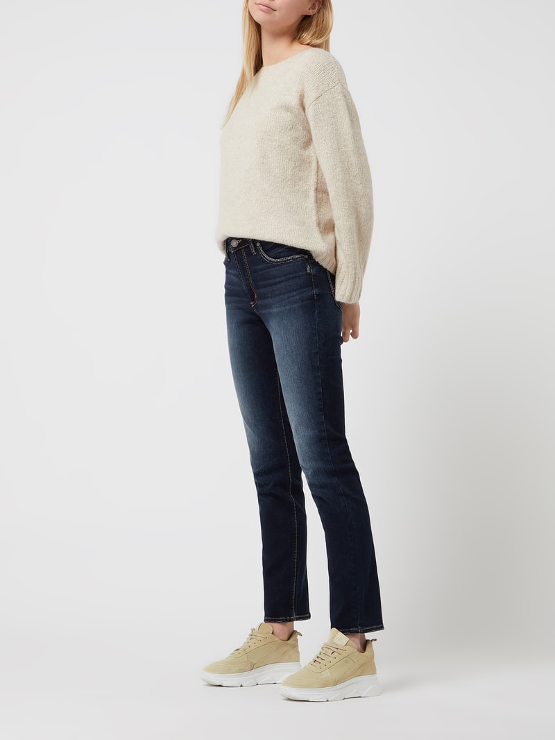 Curvy Fit Jeans mit Stretch-Anteil Modell 'Avery' in dunkelblau