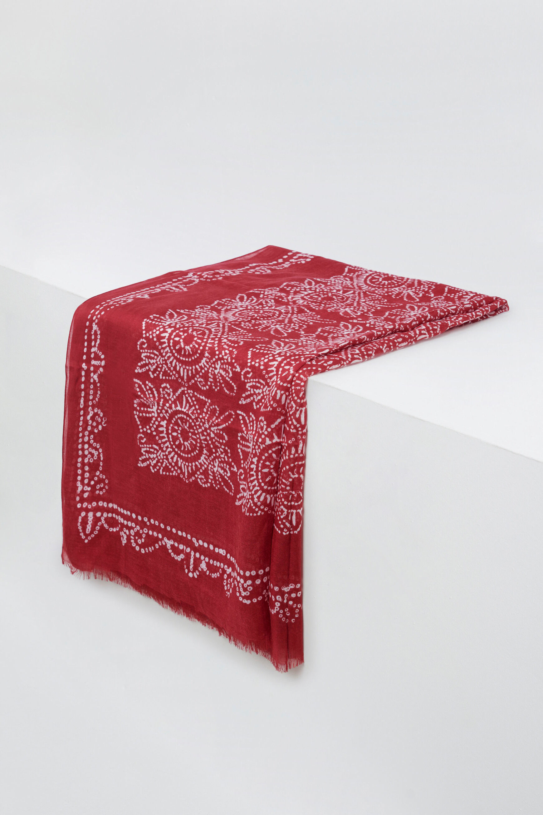 foulard oscar rose framboise femme