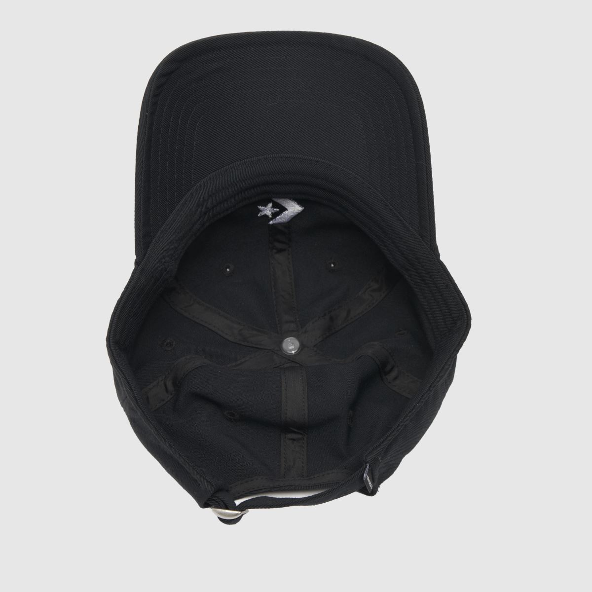 Converse svart basebollkeps med logotyp