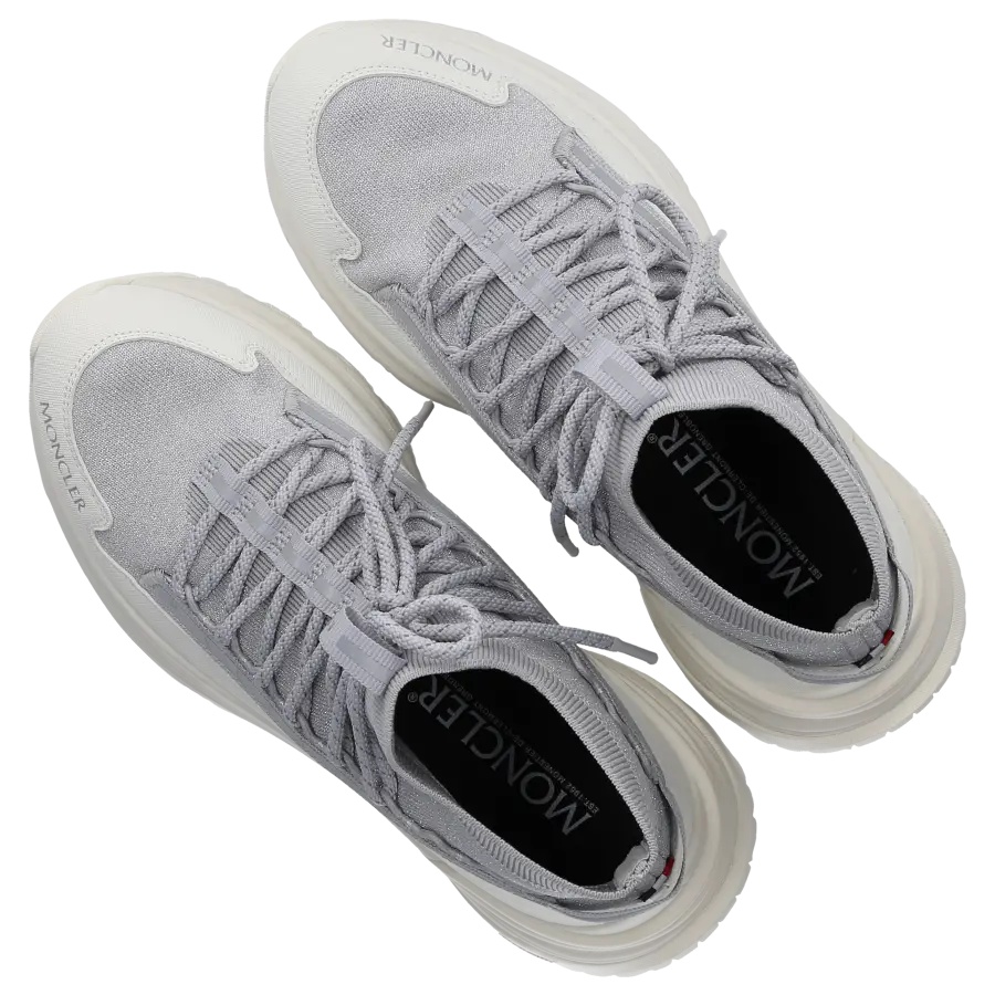 Moncler - Sneaker high MONTE RUNNER Strick - silber