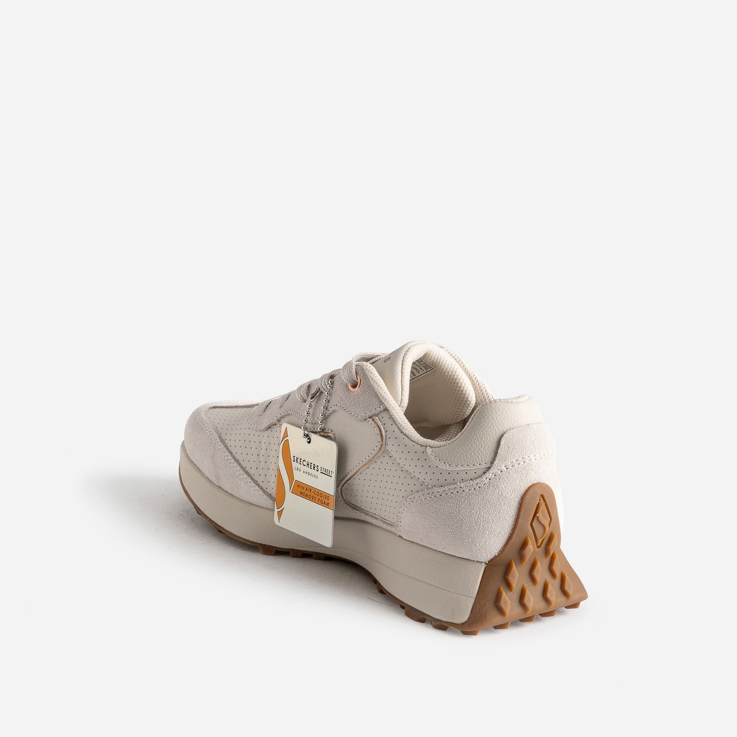 Tennis SKECHERS beige bi-matière