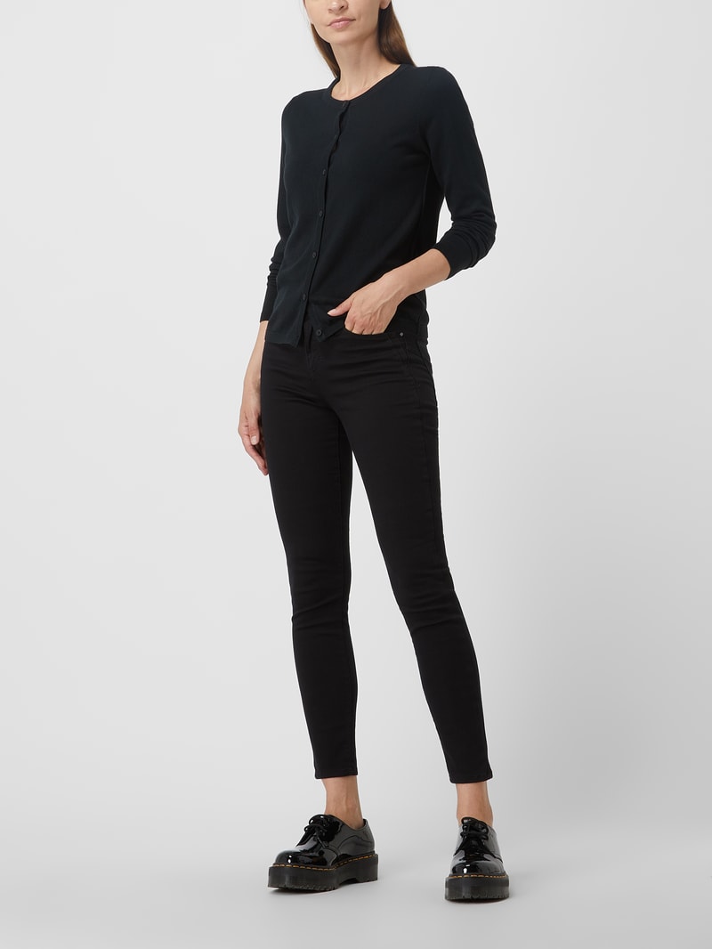 Skinny Fit Jeans mit Bio-Anteil Modell 'Ana' in schwarz