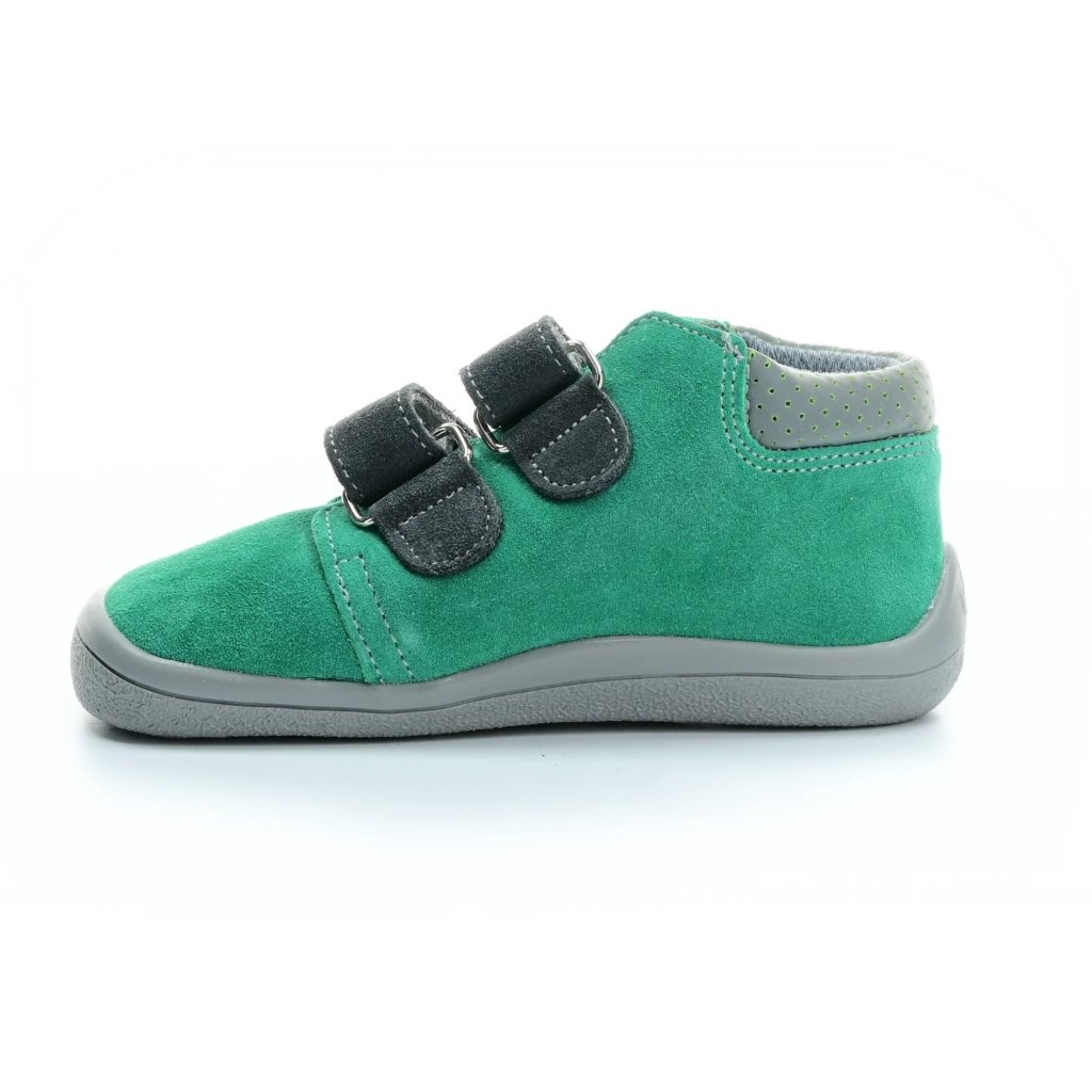 Beda Sam mit Membran und Hinterkappe(BF 0001/W/M/OP) grüne Barfuß-Stiefeletten