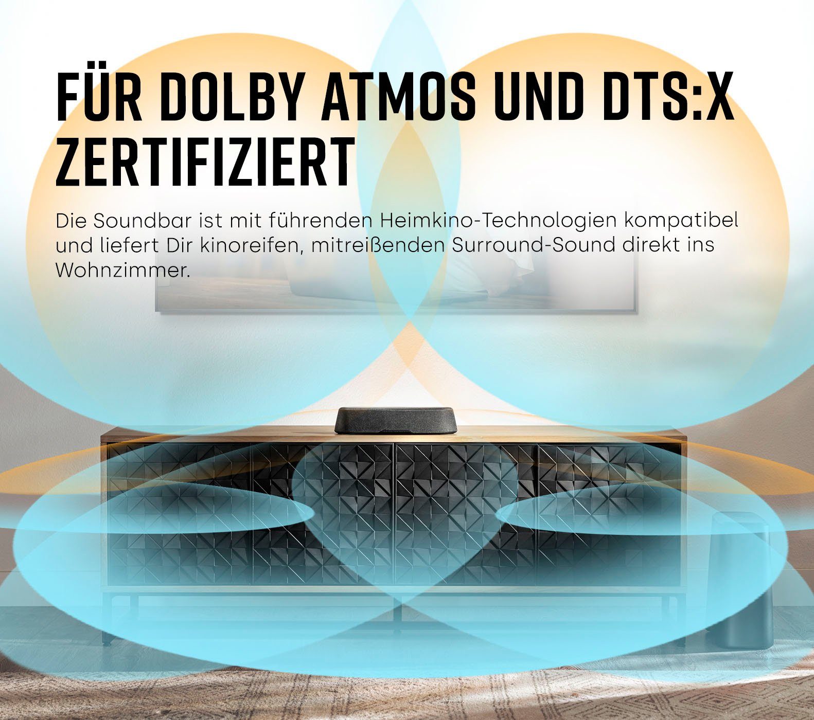 Polk Magnifi Mini AX Stereo Soundbar (Bluetooth, WLAN (WiFi), mit Wireless-Subwoofer)