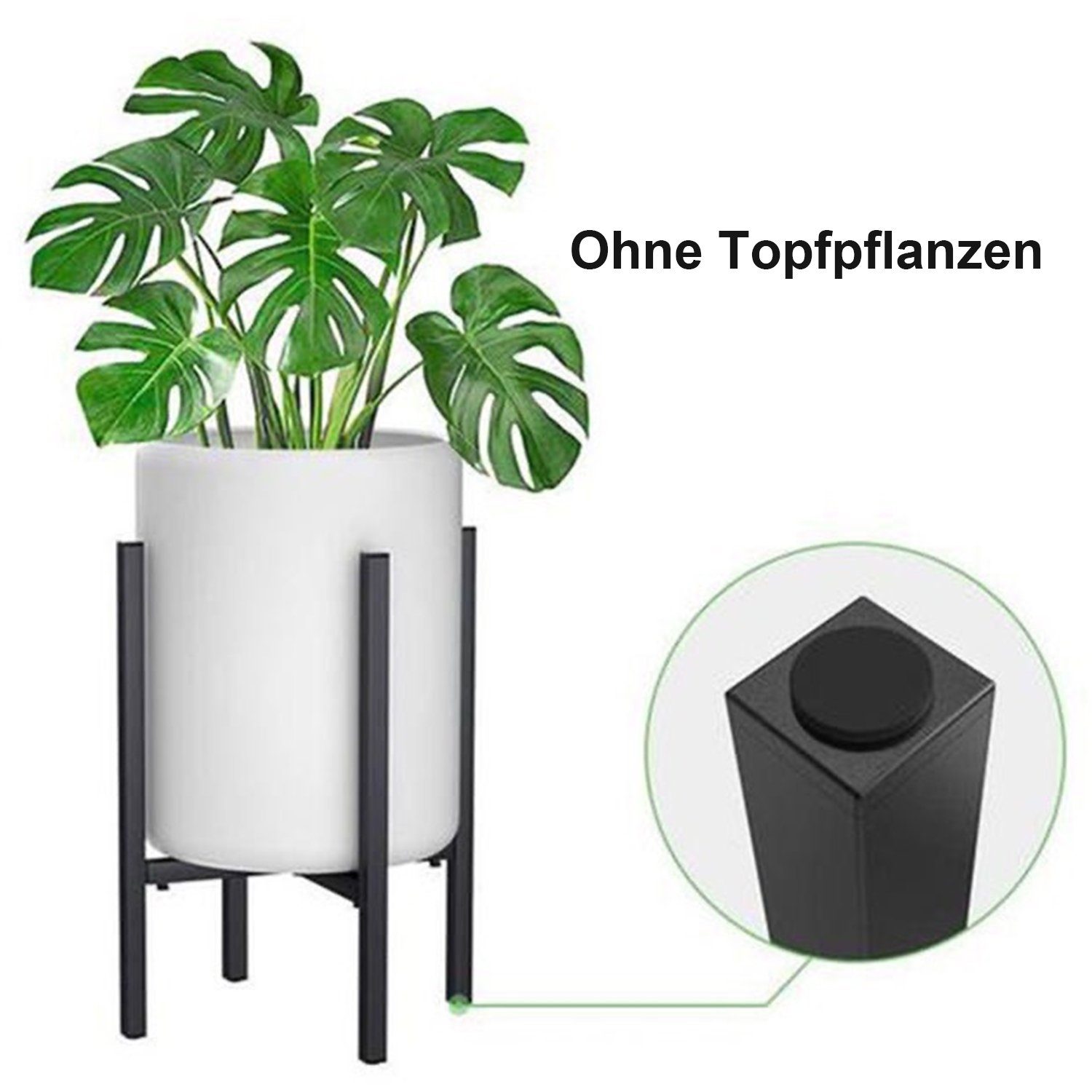 Vicbuy Blumenständer, Metall Regal Erweiterbar 23-37cm & Verstellbare Höhe