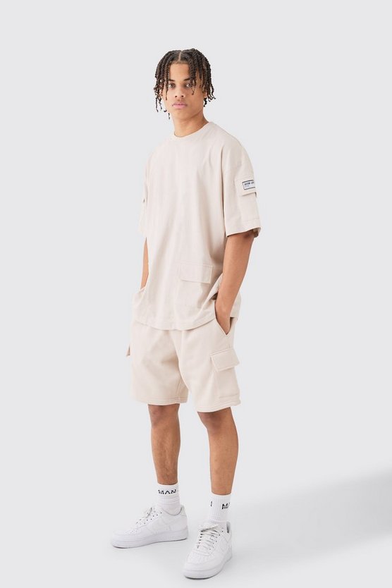 Oversized Cargo T-shirt And Short Set