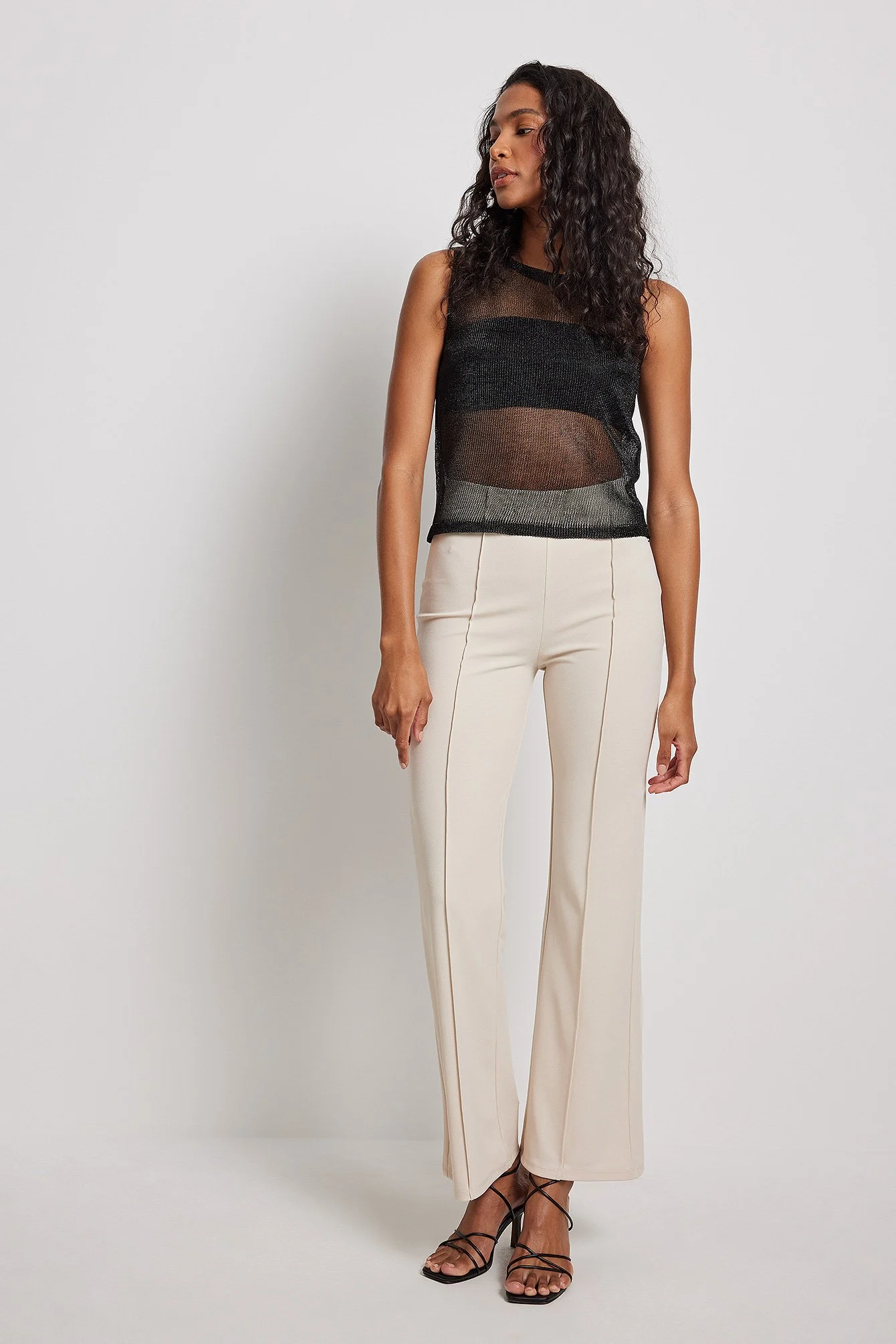 Bootcut-Hose mit Nahtdetail