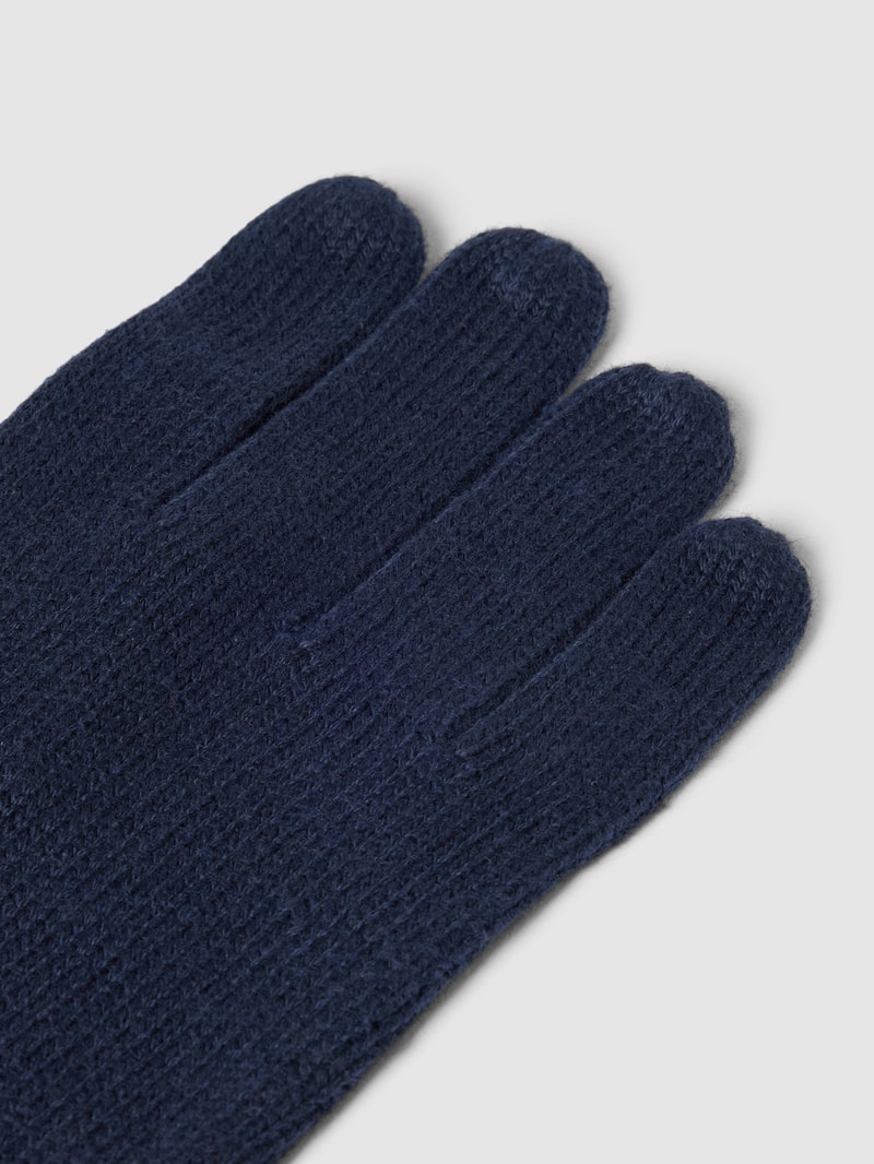 Handschuhe mit Label-Detail Modell 'ESSENTIAL FLAG' in dunkelblau