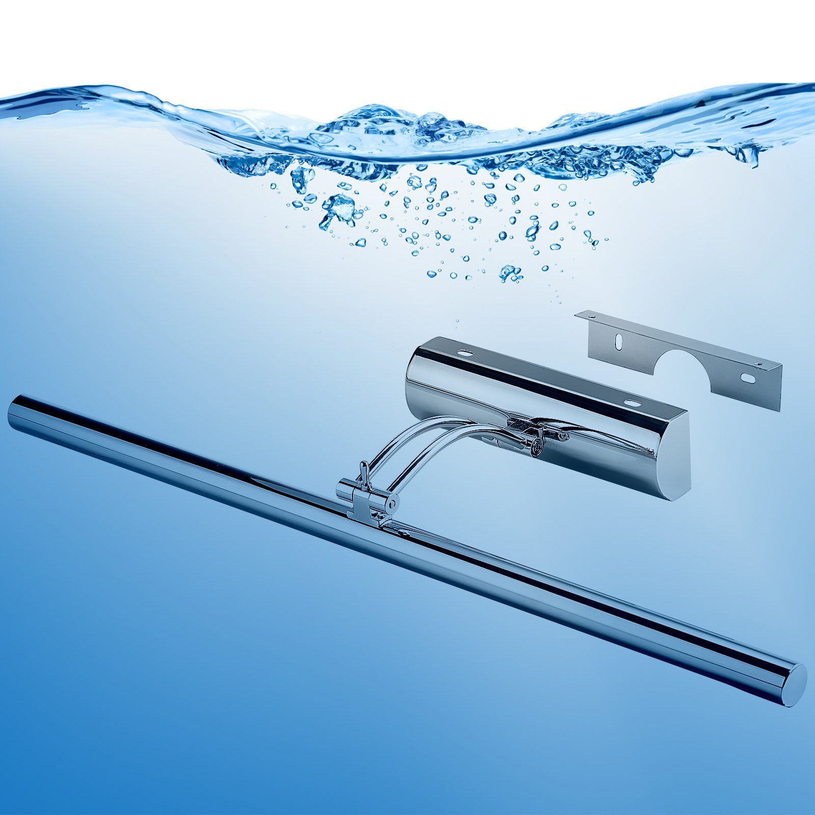iscooter Spiegelleuchte LED Spiegelleuchte, Badezimmer Lampe Edelstahl Spiegellampe, LED fest integriert, Warmweiß, Kaltweißes, LED Spiegelleuchte, Spiegelleuchte, LED Badleuchte, Badlampe, Spiegellampe