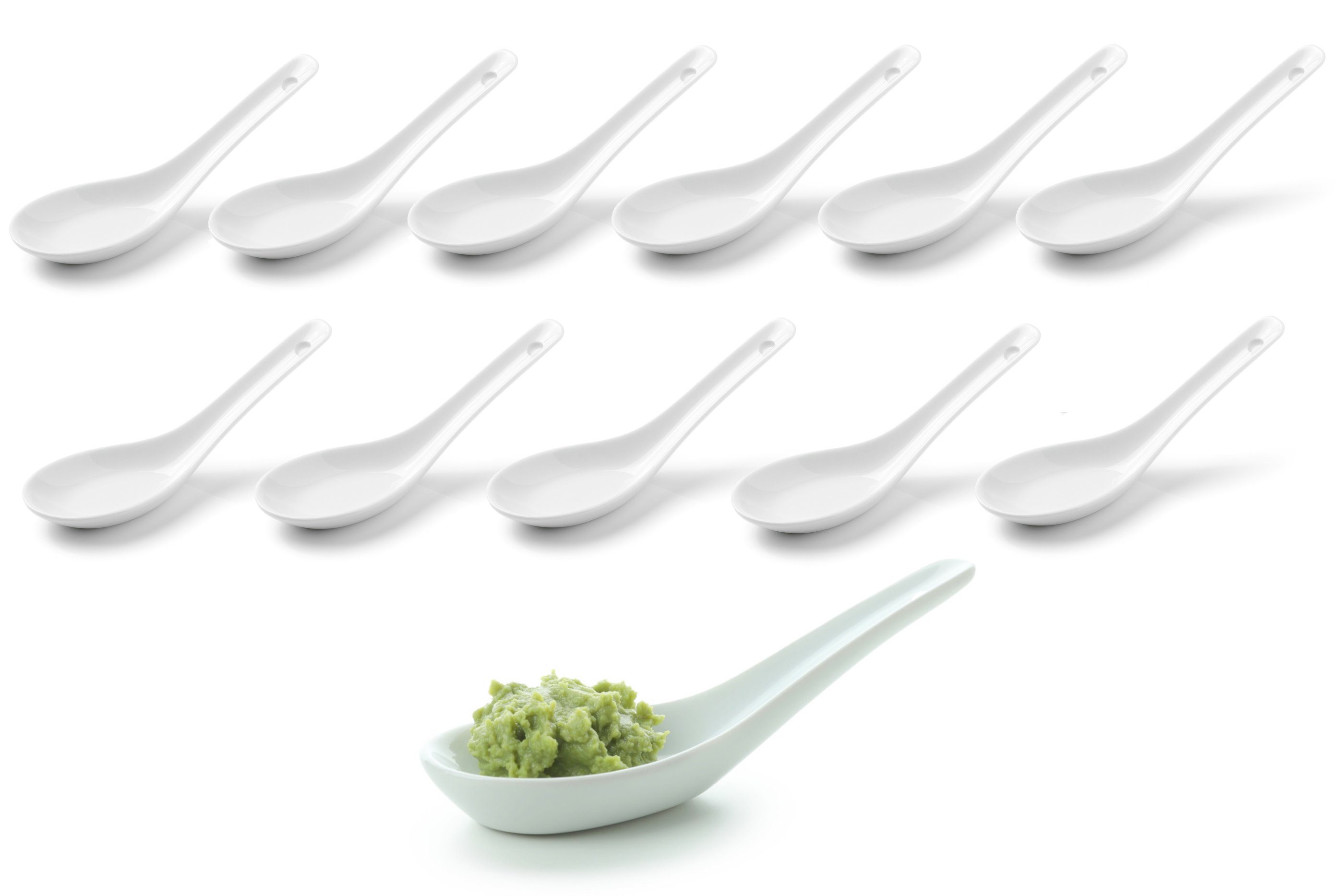 Provance Reislöffel 6 - 24 Vorspeise Appetizer Reislöffel Porzellan Suppenlöffel