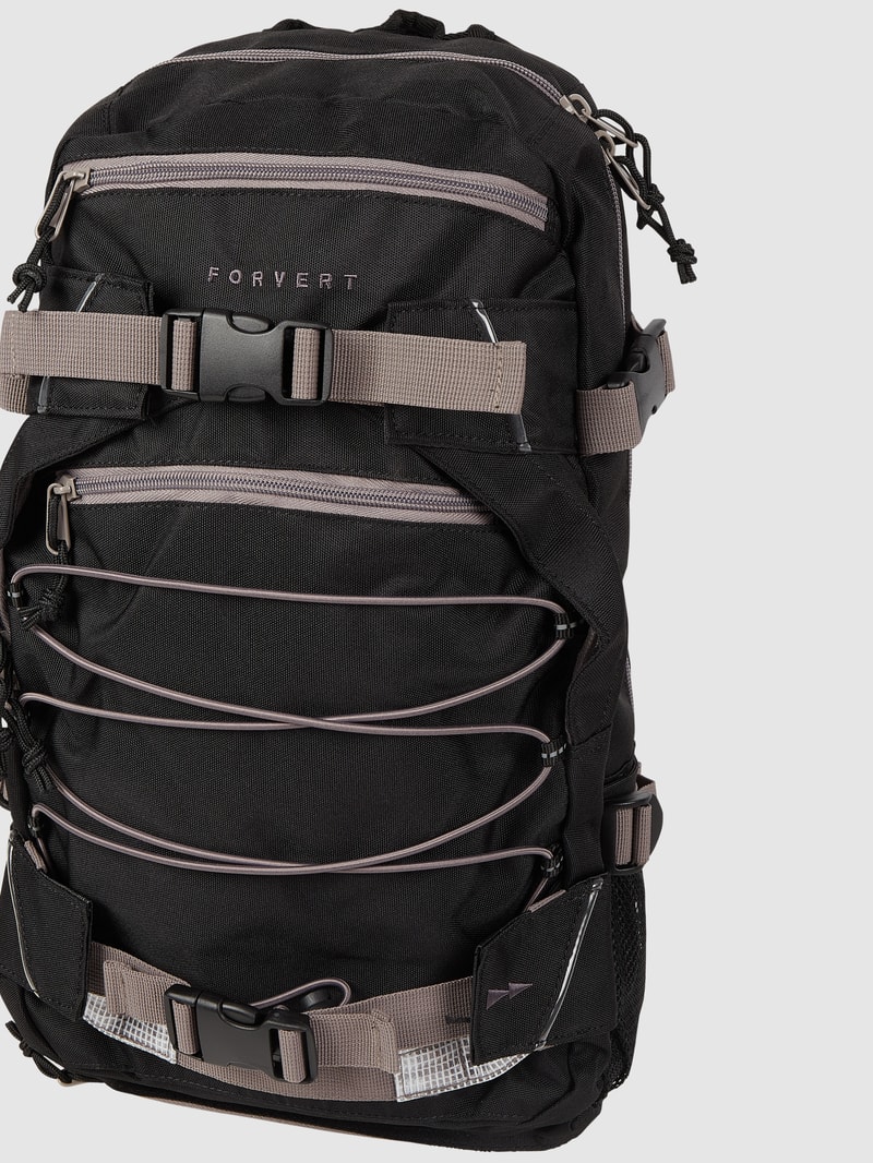 Rucksack mit Außenfächern Modell 'Louis' in schwarz