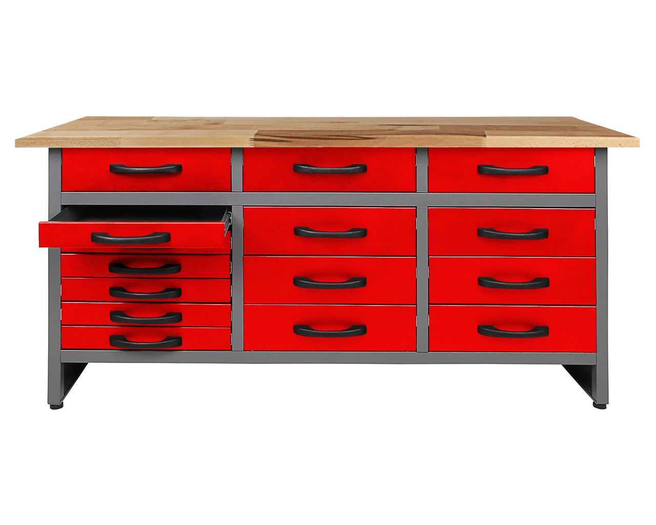 Ondis24 Werkstatt Set Konny 160 cm 1 Schrank rot