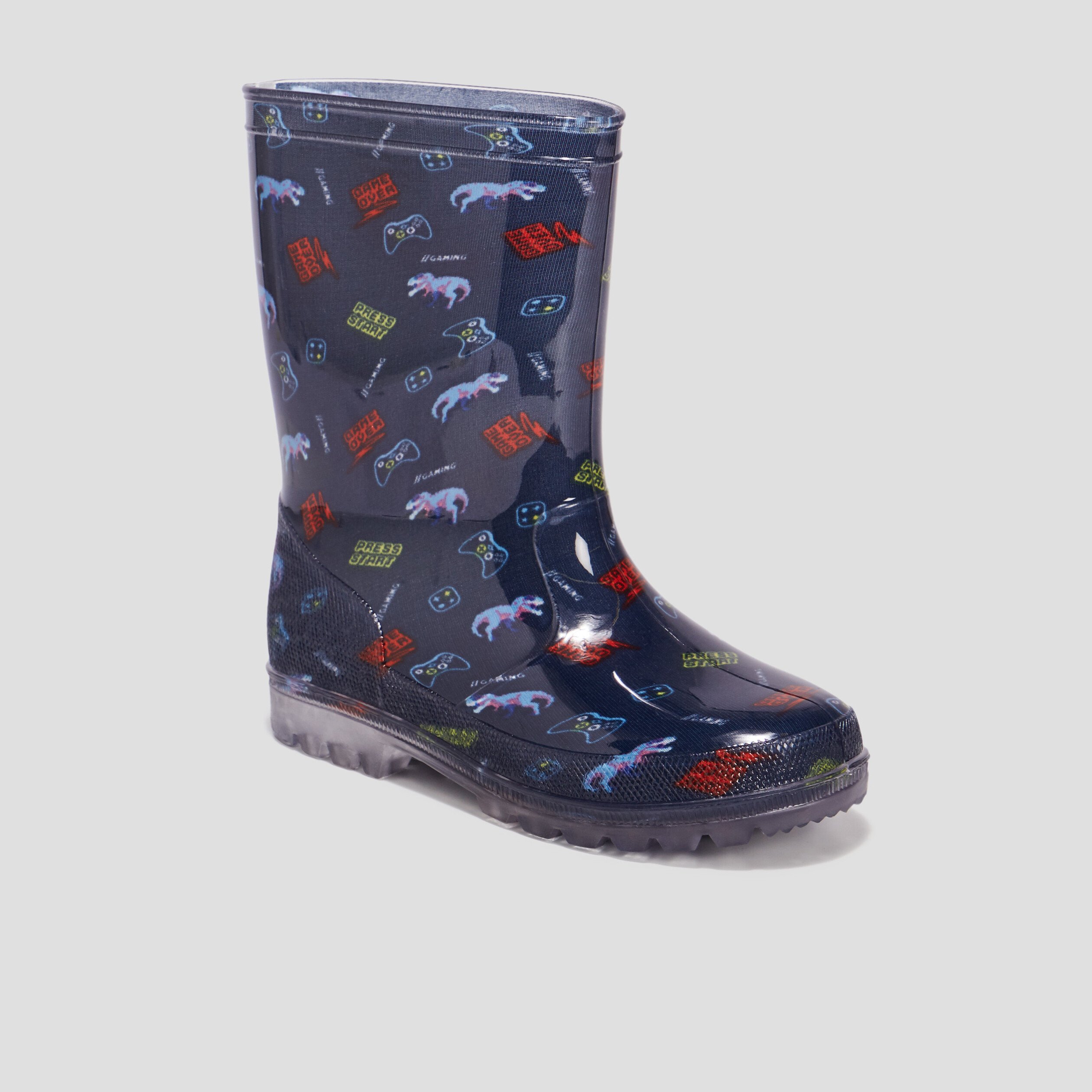 Bottes de pluie imprimé bleu marine garçon | La Halle
