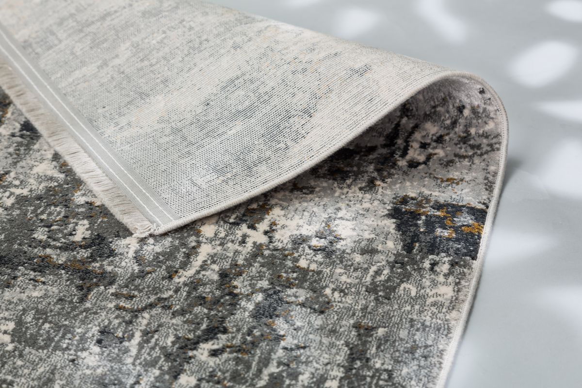 Webteppich Positano Anthrazit-Creme 160 x 230 cm