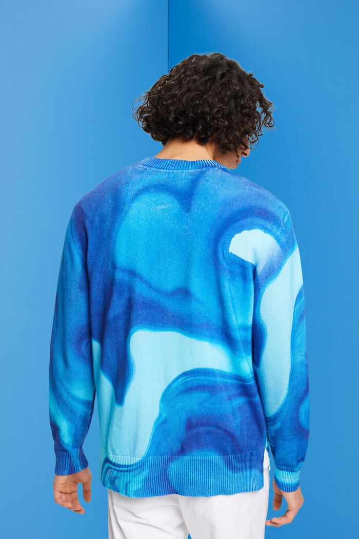 Gewebter Baumwollpullover mit Allover-Muster