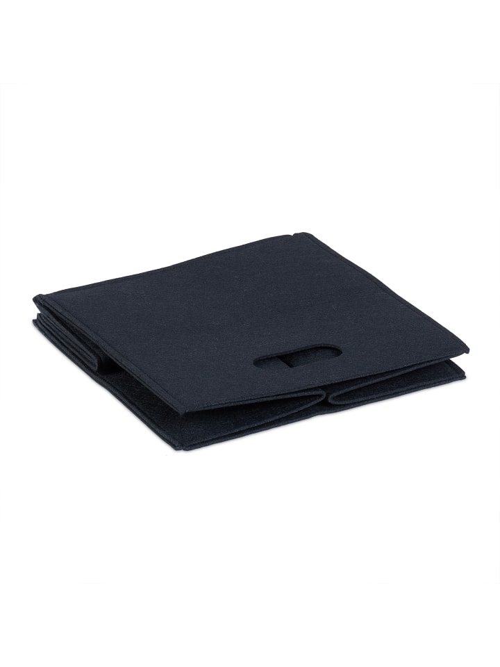 relaxdays 2 x Aufbewahrungsbox in Schwarz - (B)30 x (H)30 x (T)30 cm günstig kaufen onesize