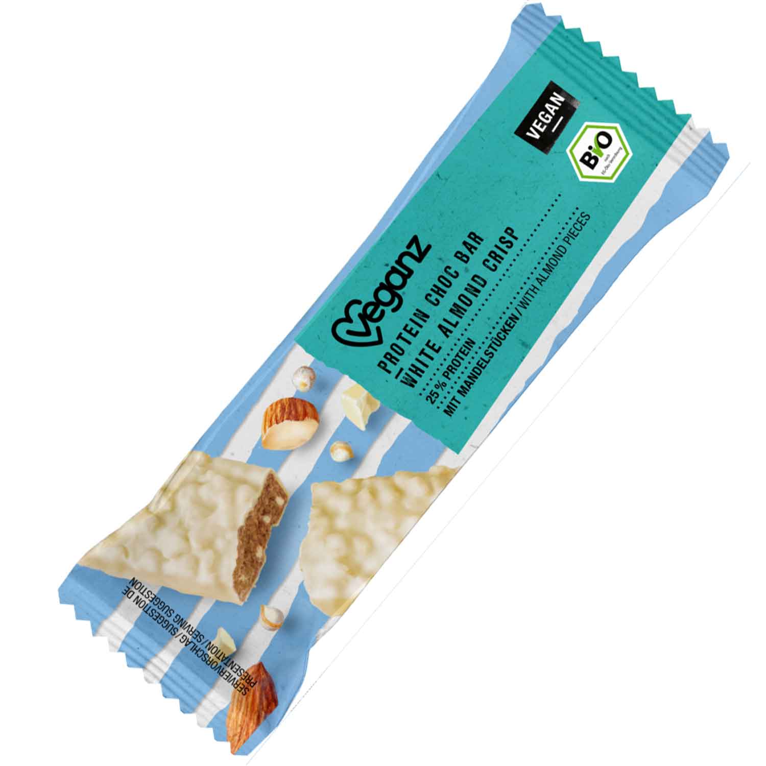 Veganz Protein Choc Bar White Almond Crisp Bio 50g