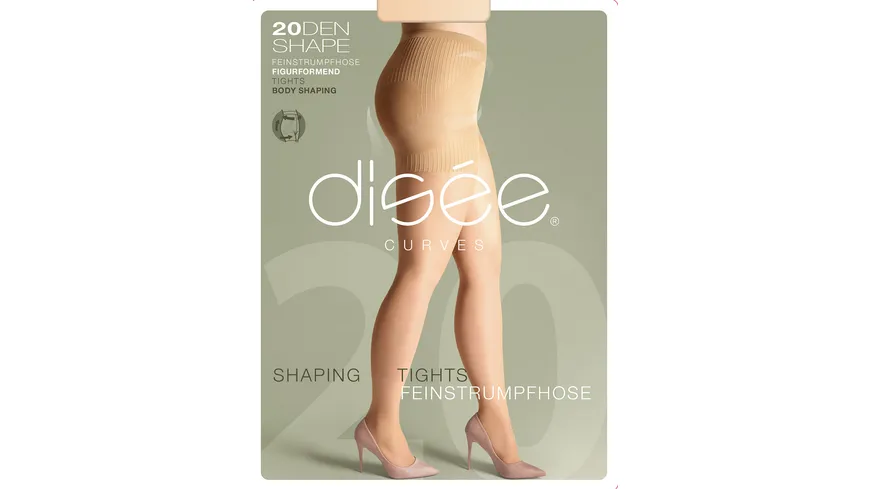 disée Damen Feinstrumpfhose Curves 20 DEN MAKE UP