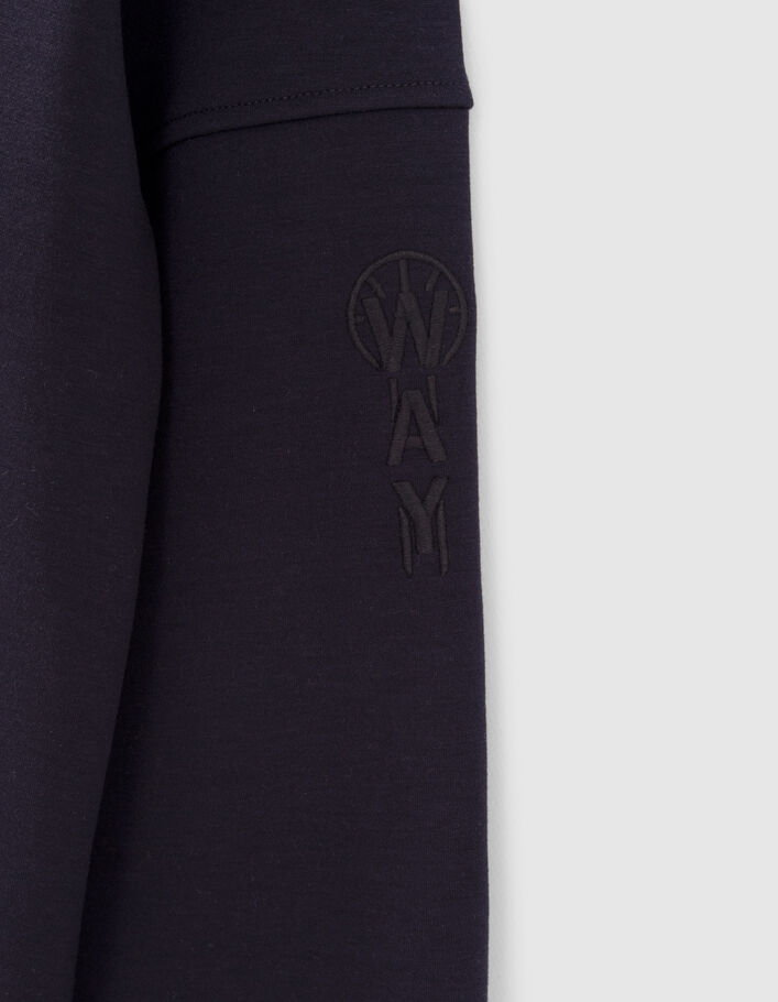Sweat marine détails mesh garçon