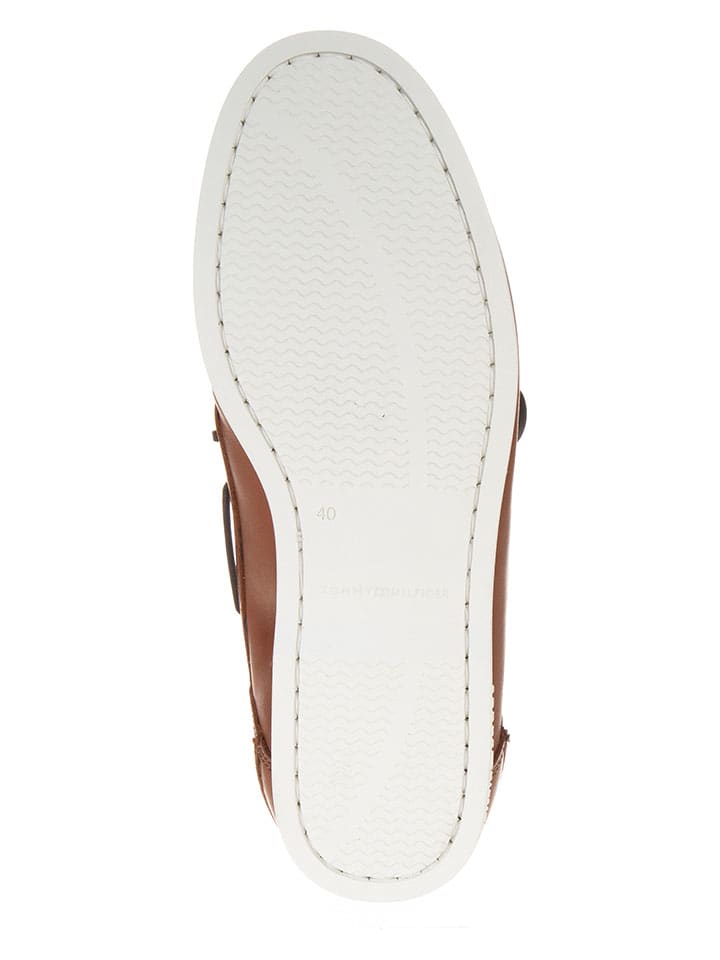 Tommy Hilfiger Shoes Leder-Mokassins in Hellbraun günstig kaufen