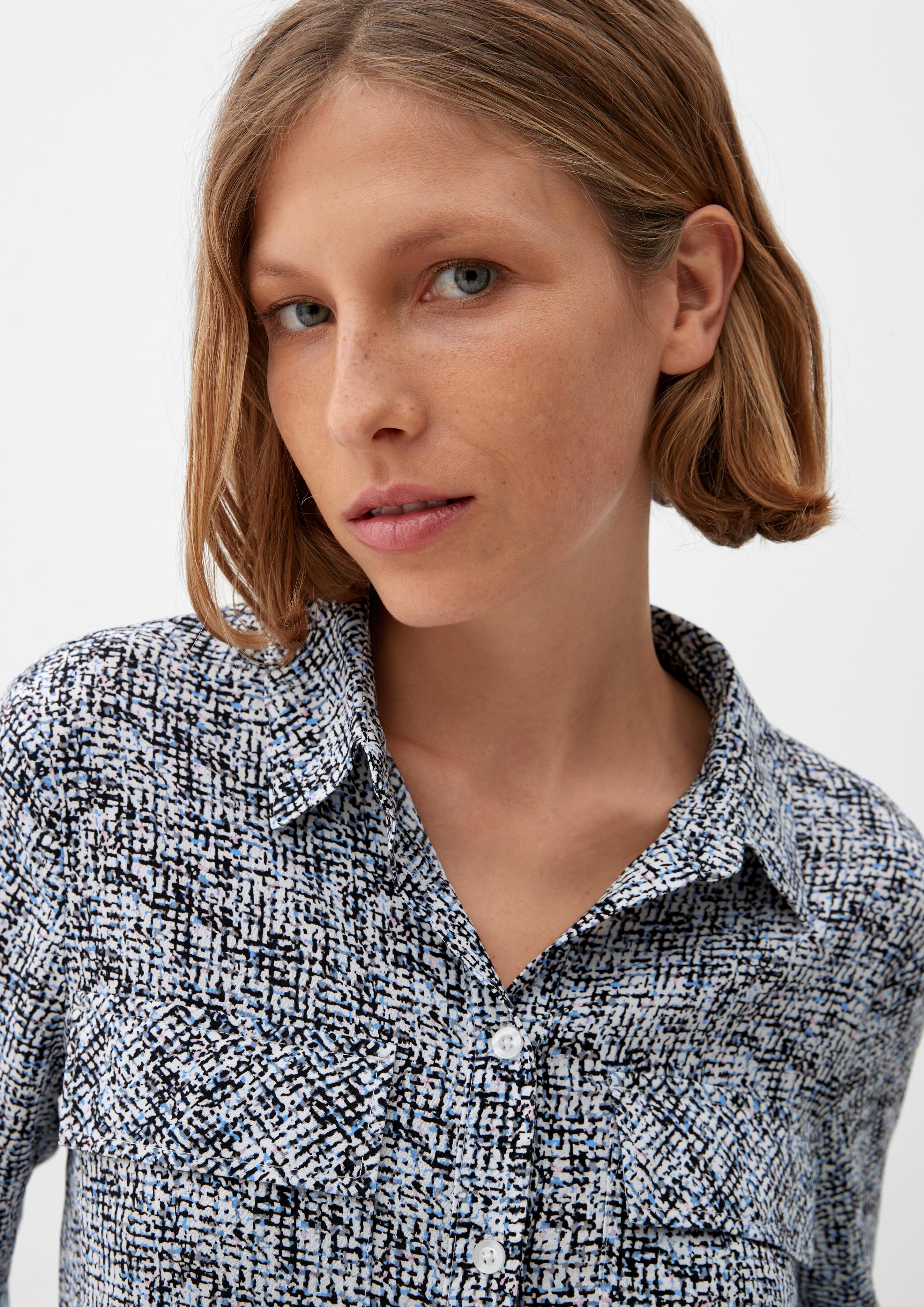 Viskosebluse mit Allovermuster  2124786-02A2
