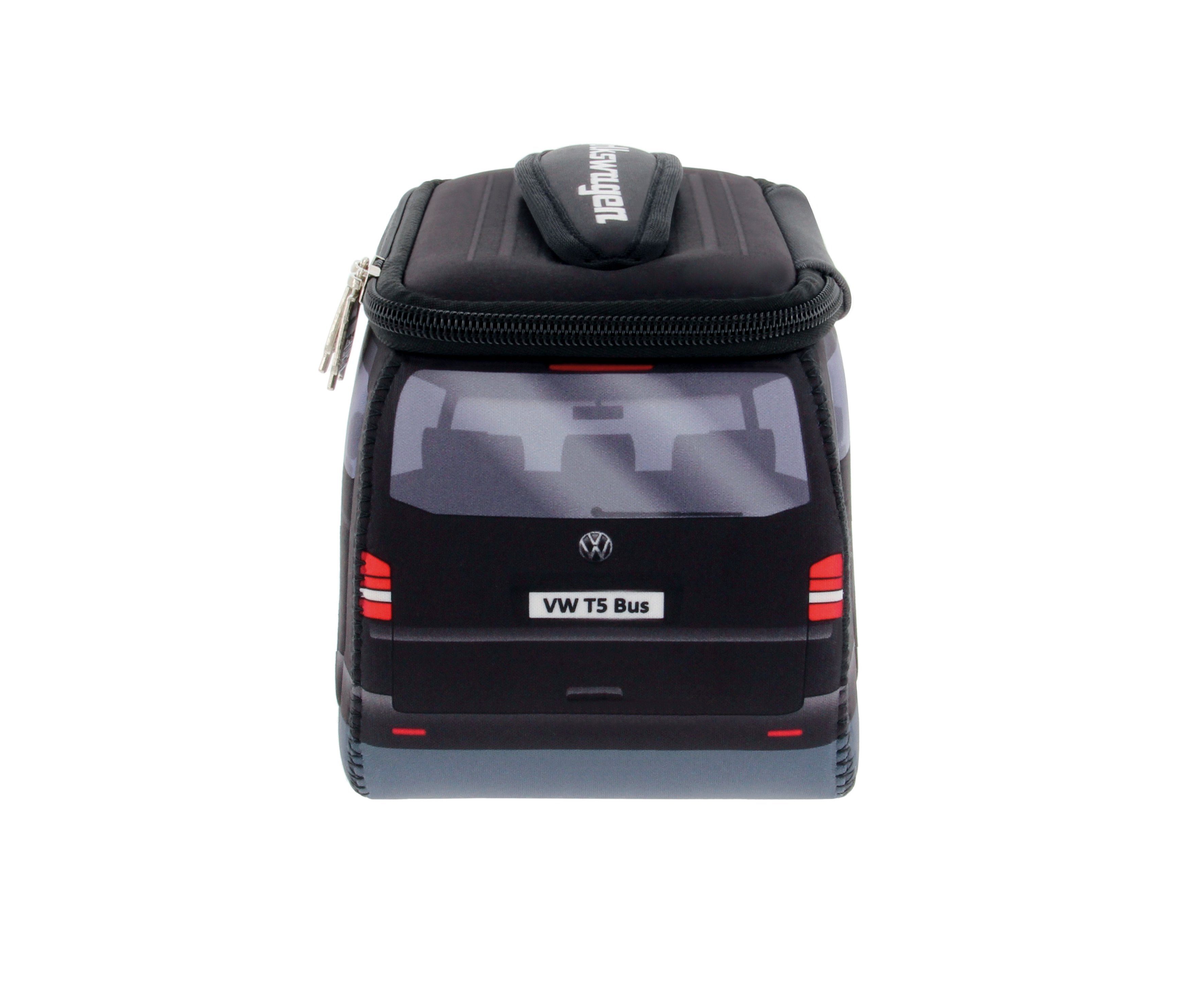 VW Collection by BRISA Kosmetiktasche Volkswagen Universaltasche im VW Bulli T5 Design, Universaltasche aus Neopren, 30 x 14 x 12 cm