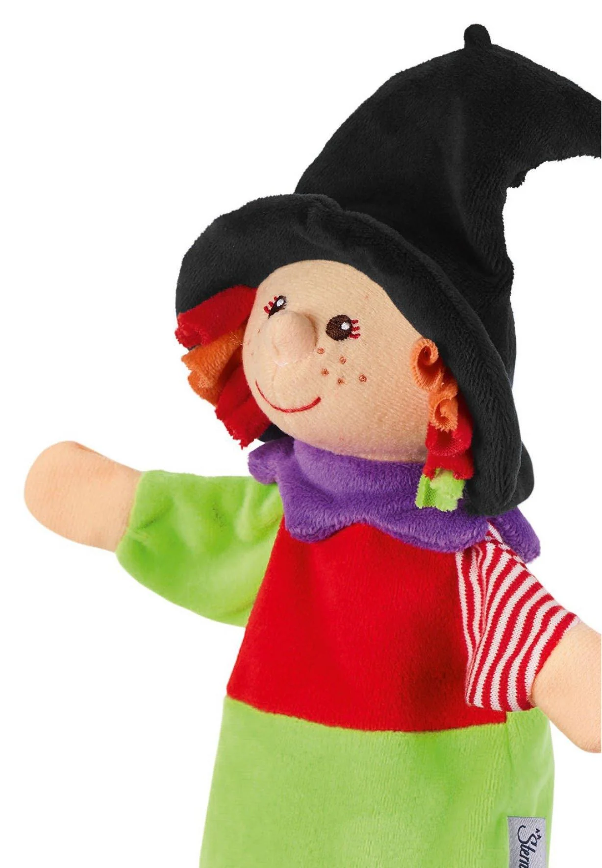 Kinder Handpuppe Hexe, 29 cm