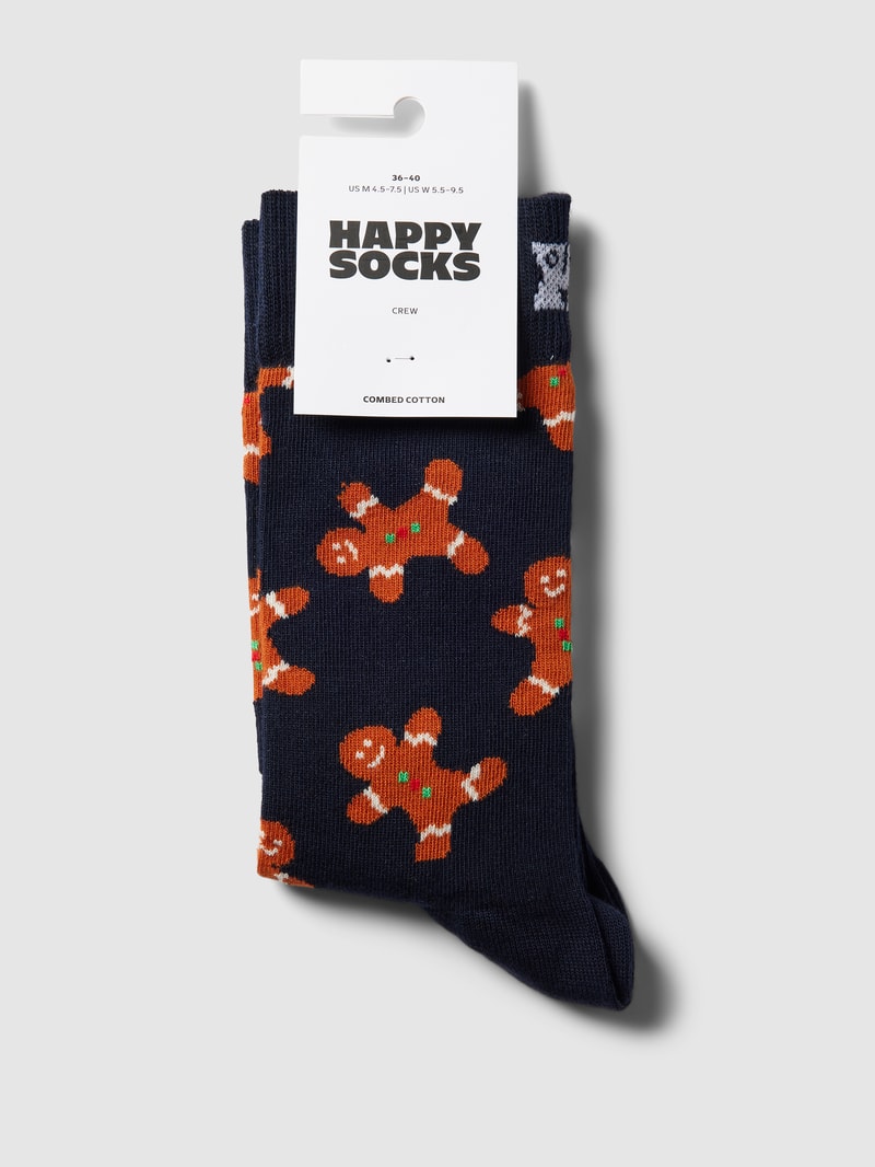 Socken mit Allover-Muster in marineblau