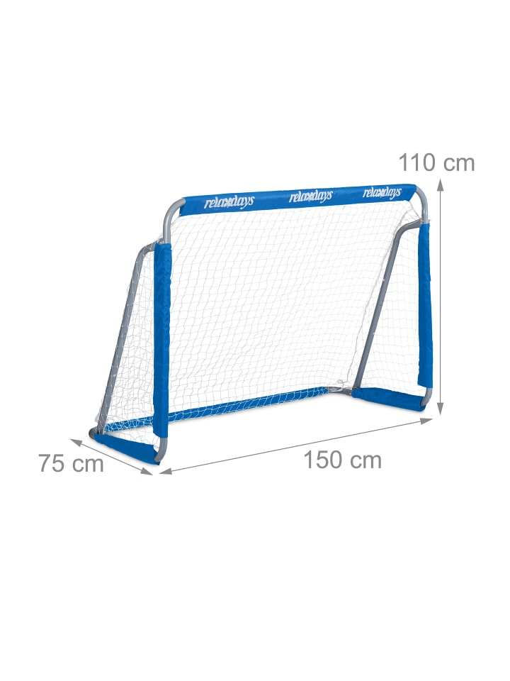 relaxdays 2 x Fußballtor in Blau - (B)150 x (H)110 x (T)75 cm günstig kaufen onesize