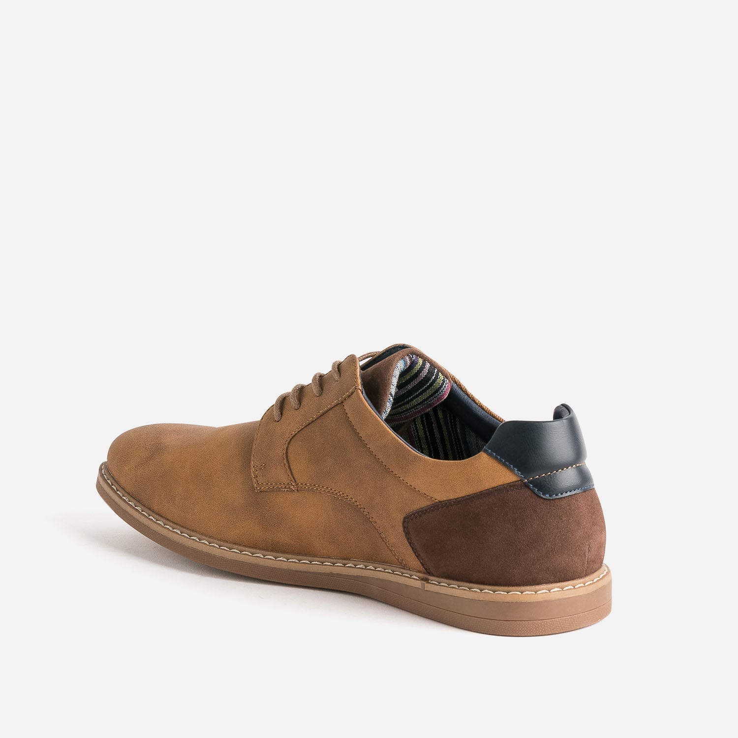 Derby camel et marron foncé